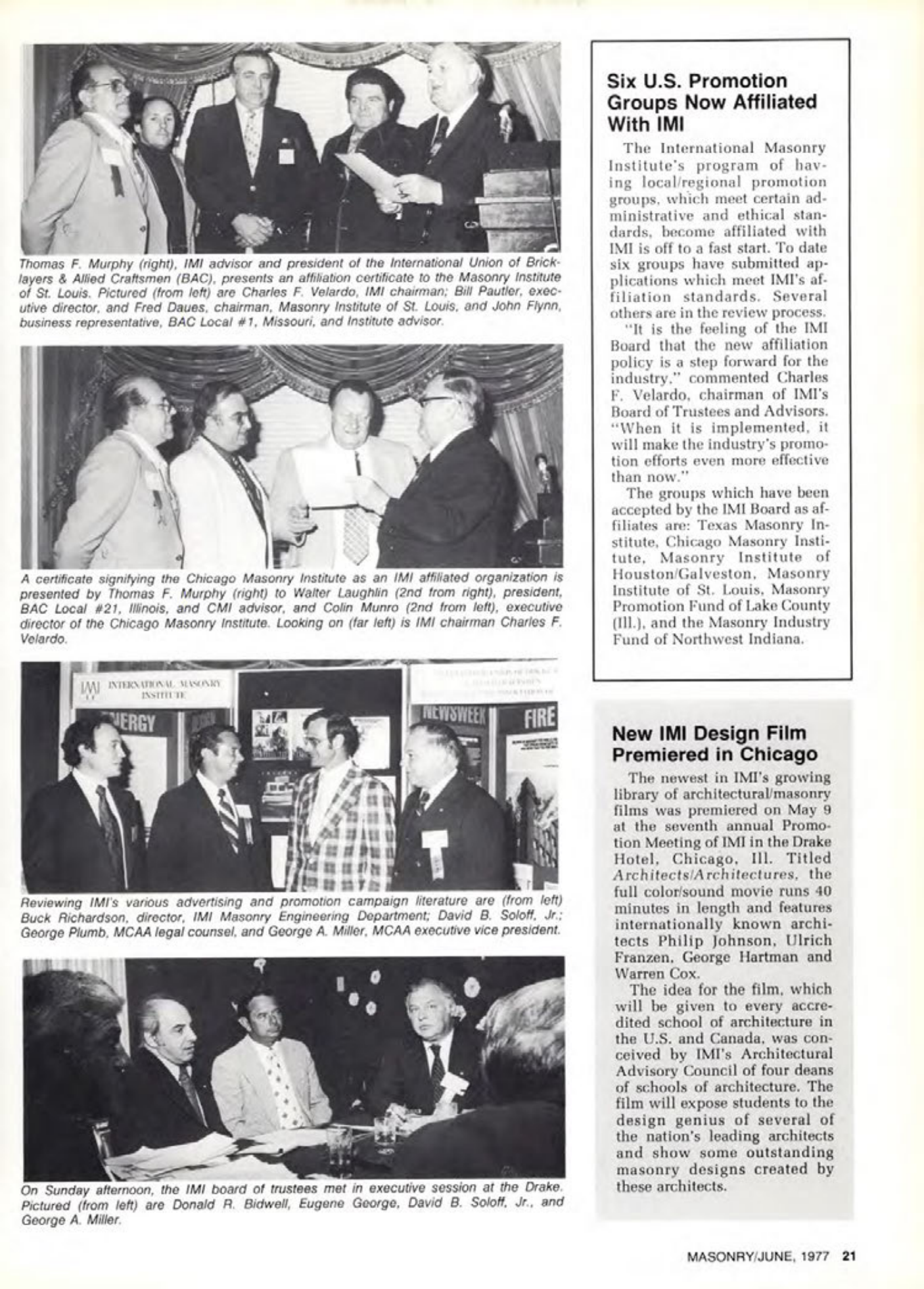 Masonry Magazine June 1977 Page. 21