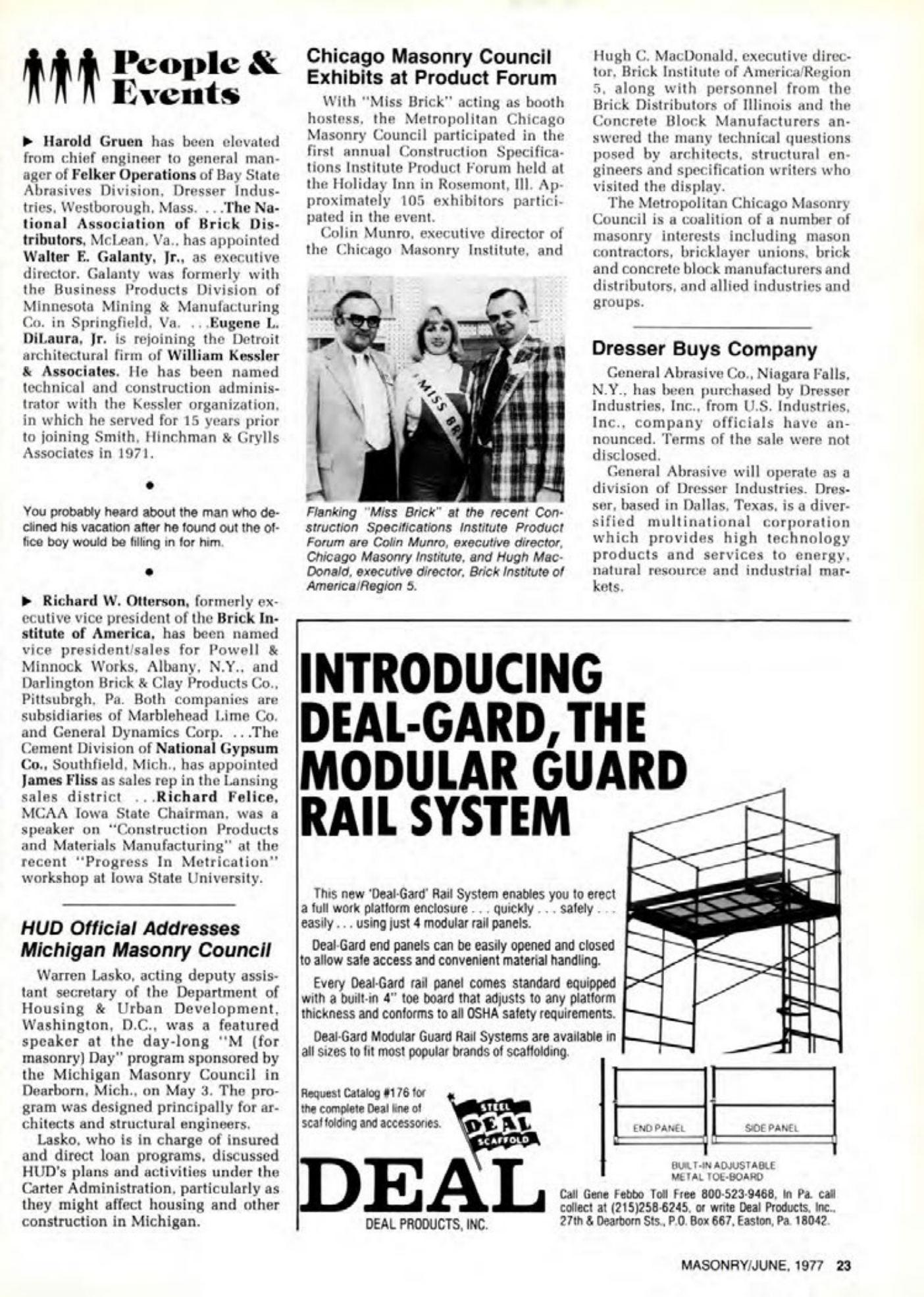 Masonry Magazine June 1977 Page. 23