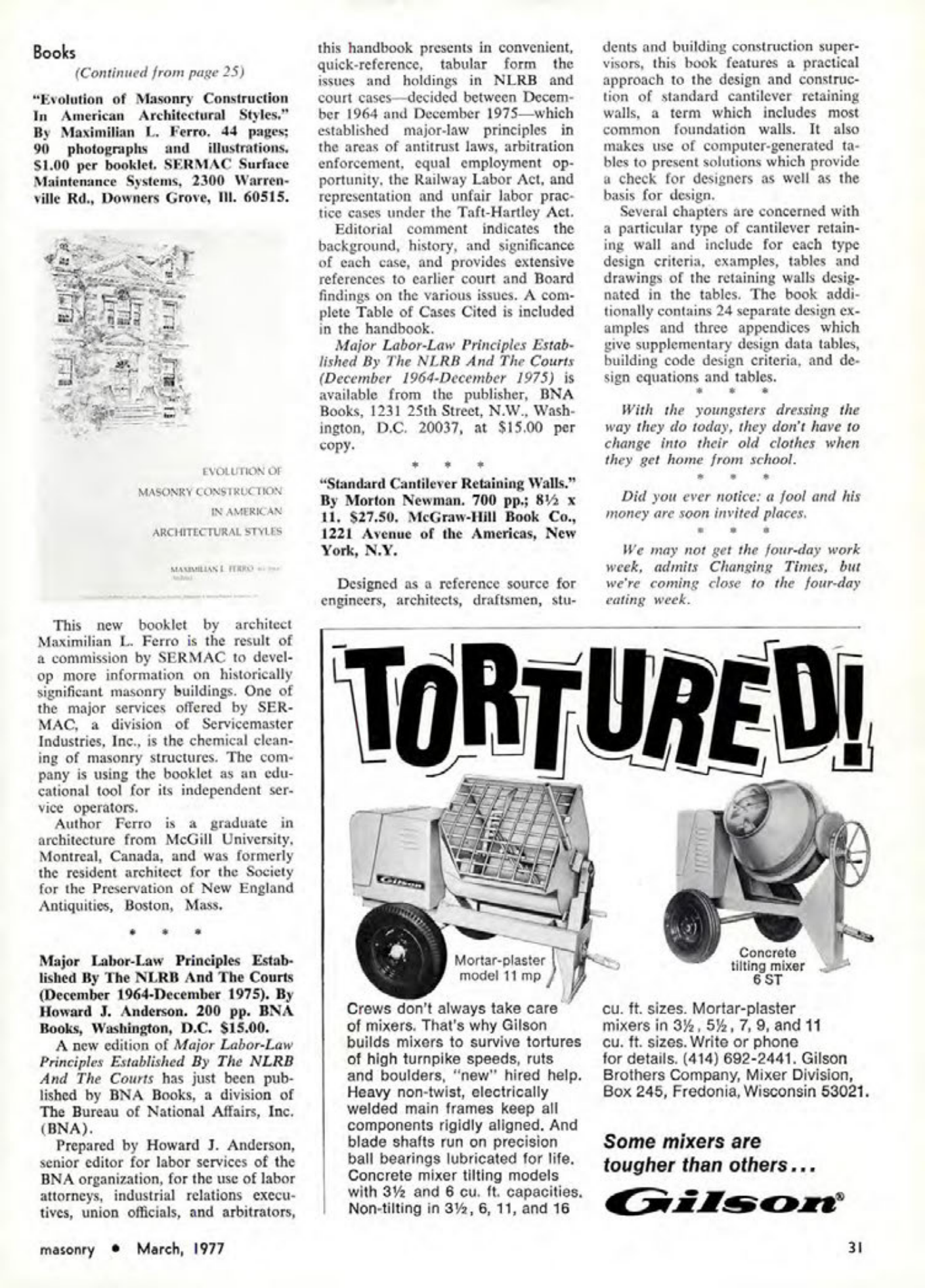 Masonry Magazine March 1977 Page. 31