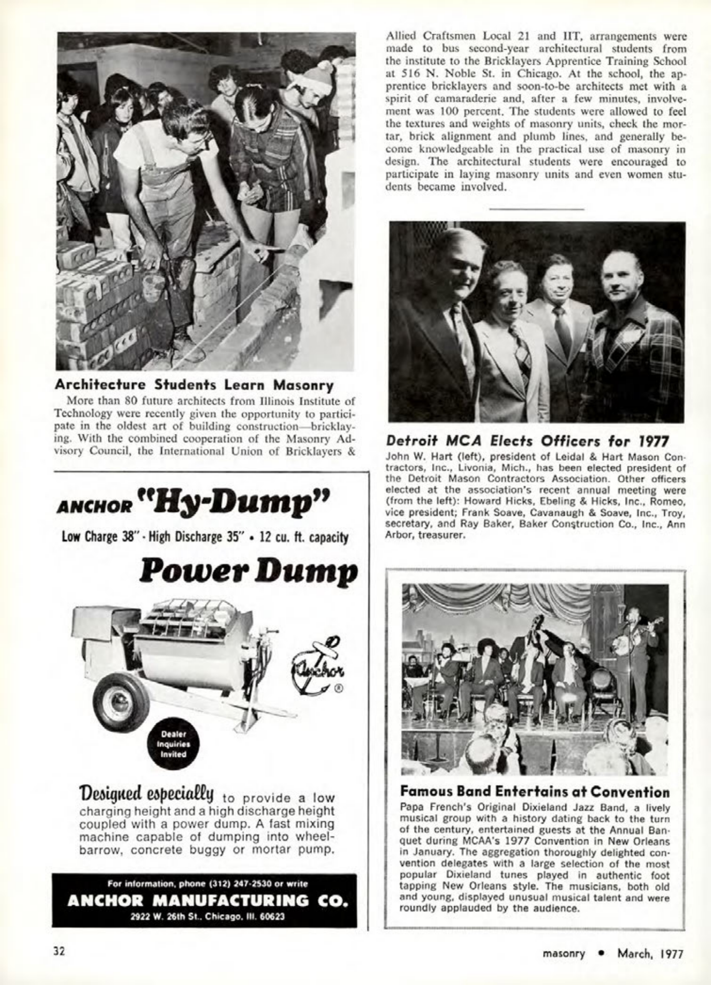 Masonry Magazine March 1977 Page. 32