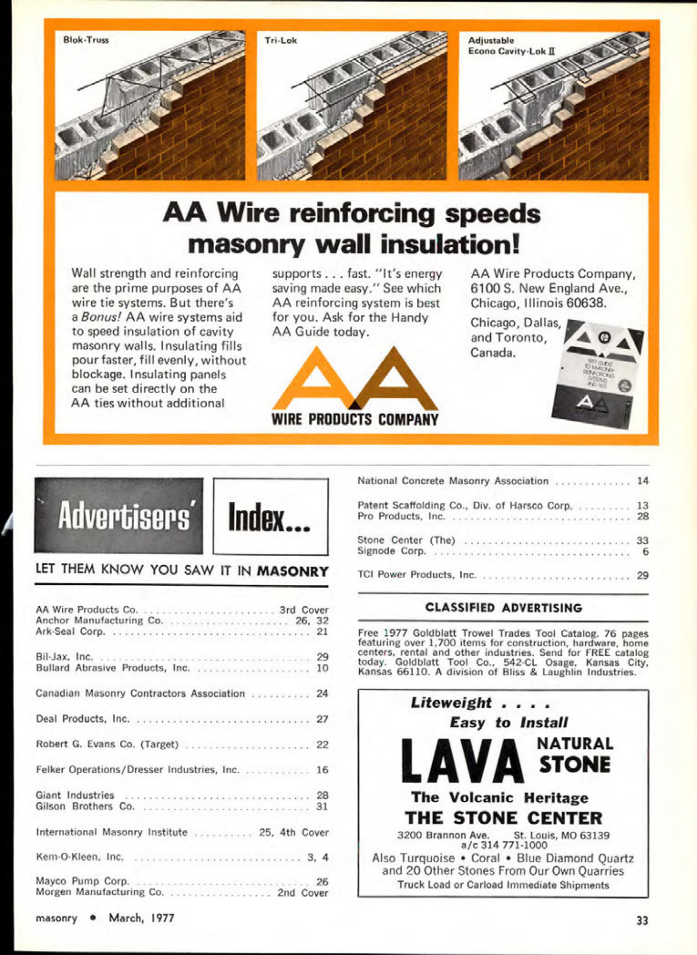 Masonry Magazine March 1977 Page. 33