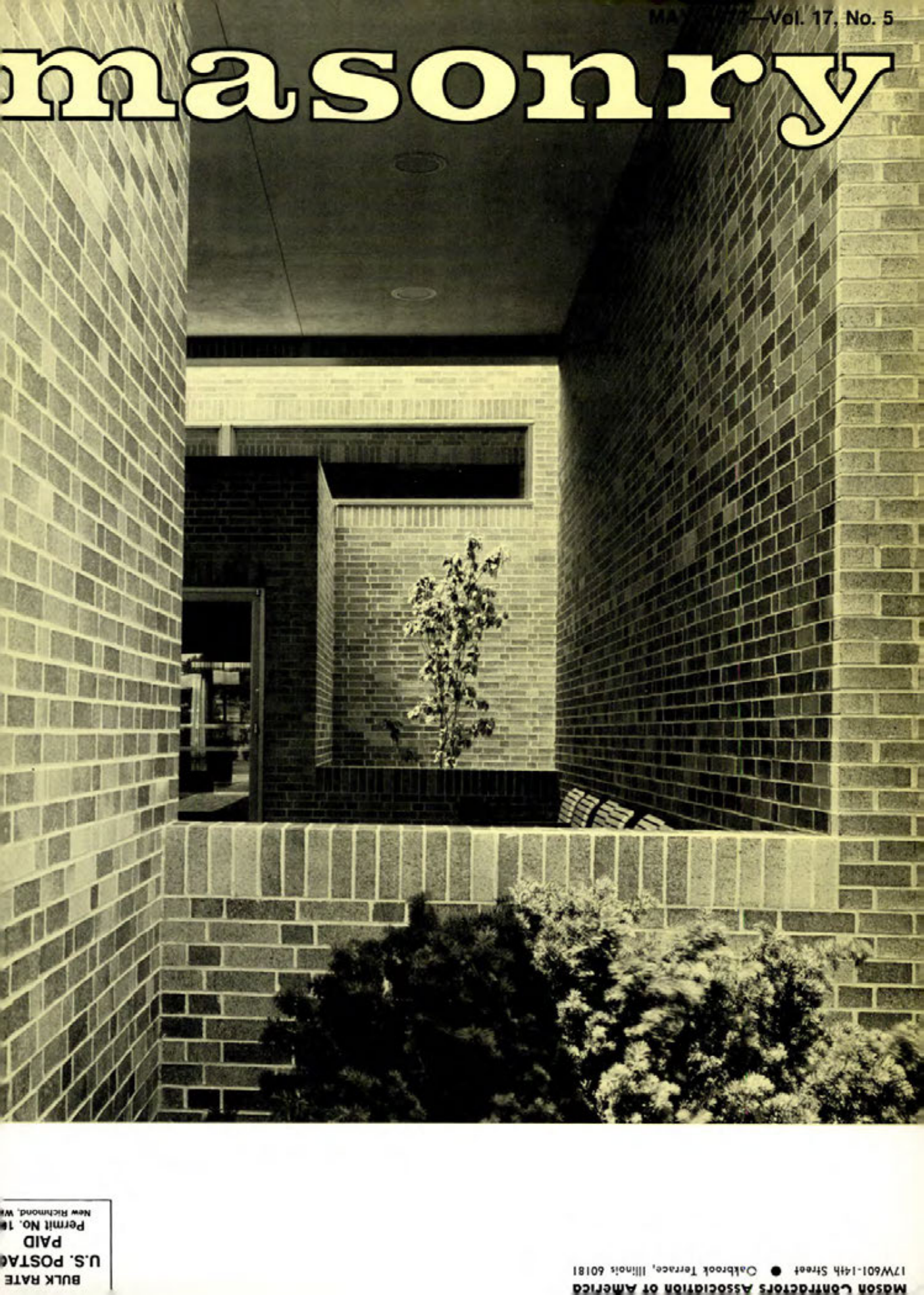 Masonry Magazine May 1977 Page. 1