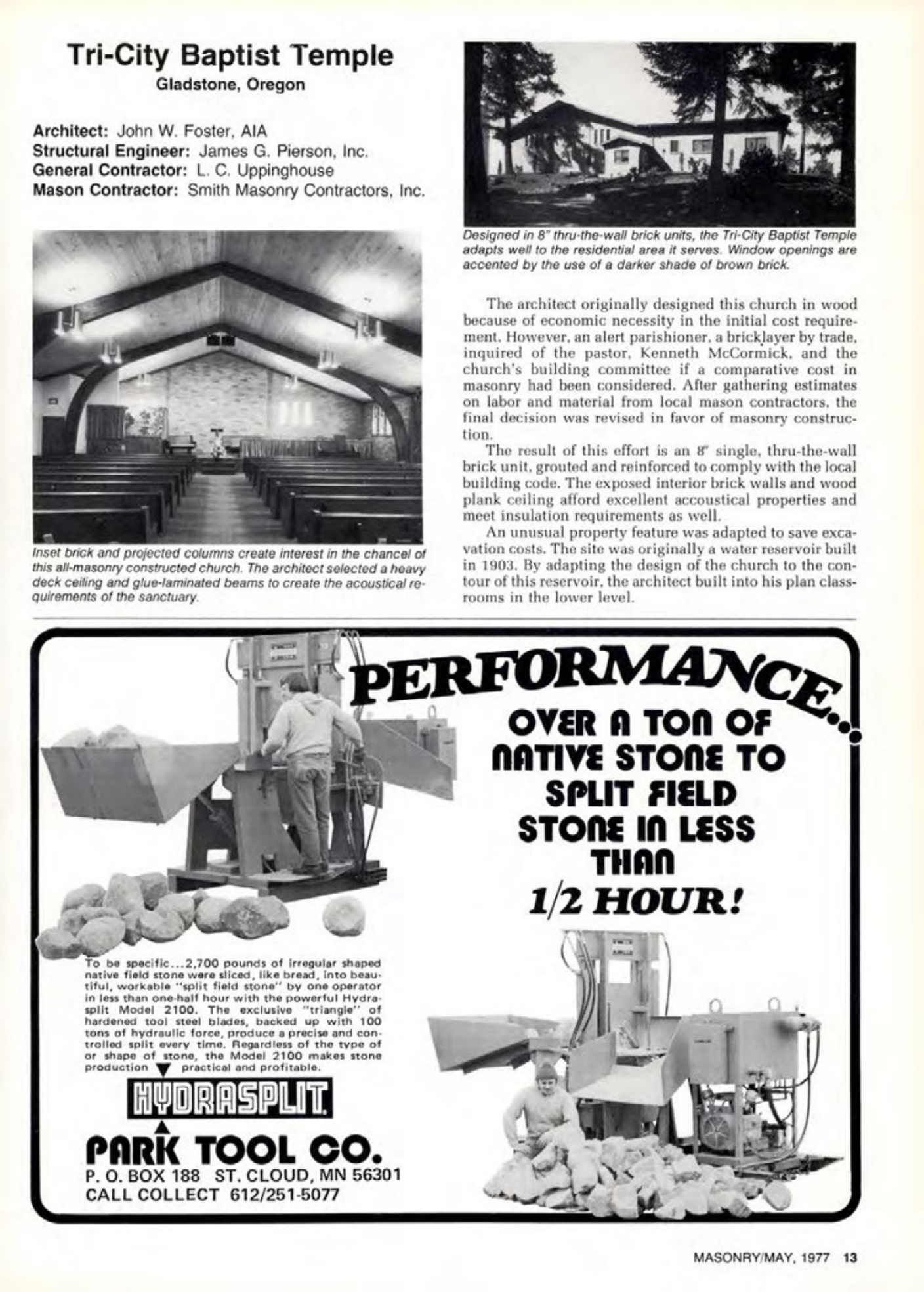Masonry Magazine May 1977 Page. 13