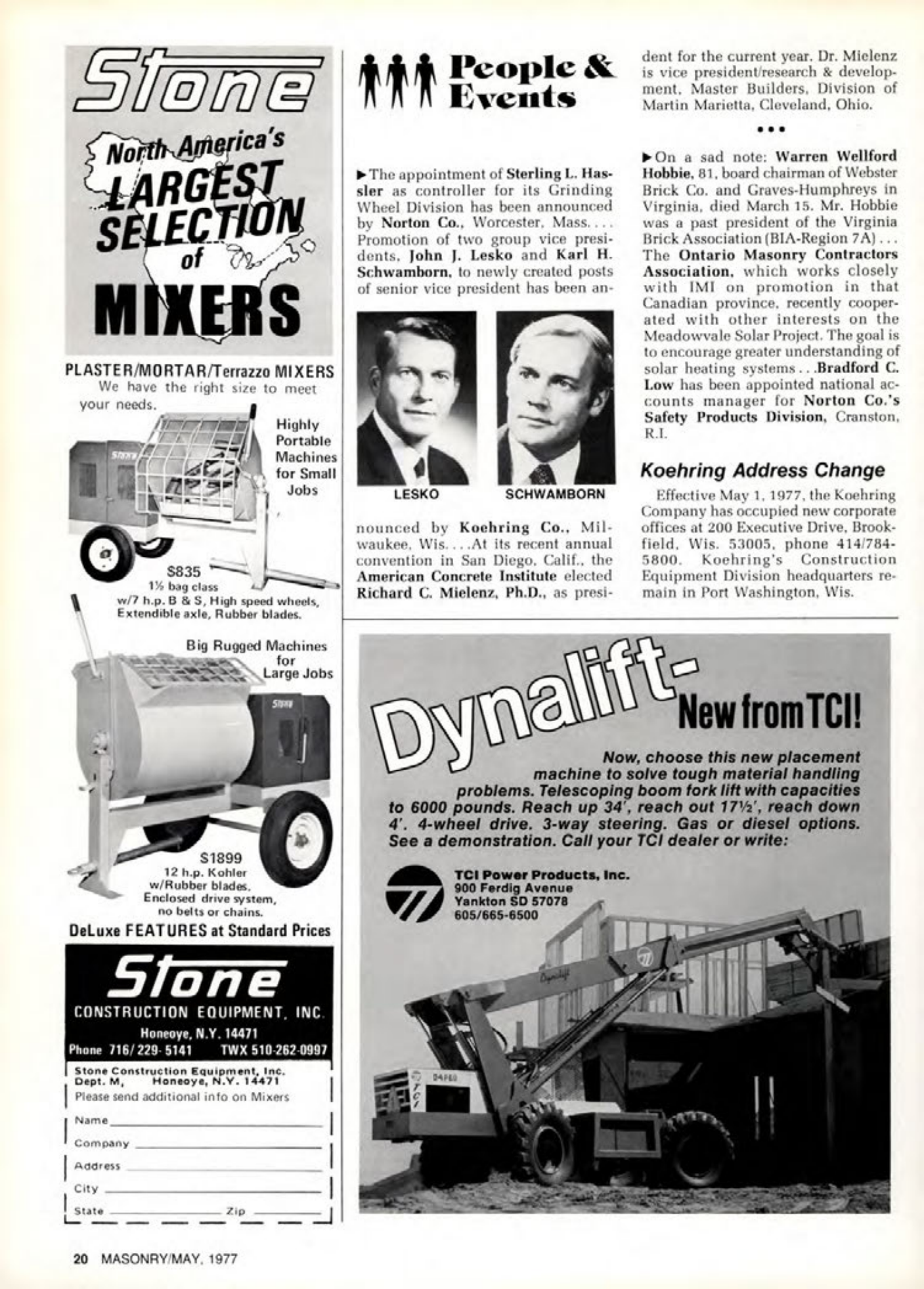 Masonry Magazine May 1977 Page. 20