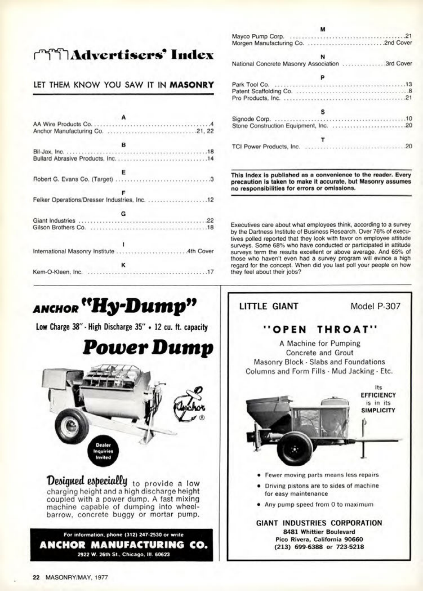 Masonry Magazine May 1977 Page. 22
