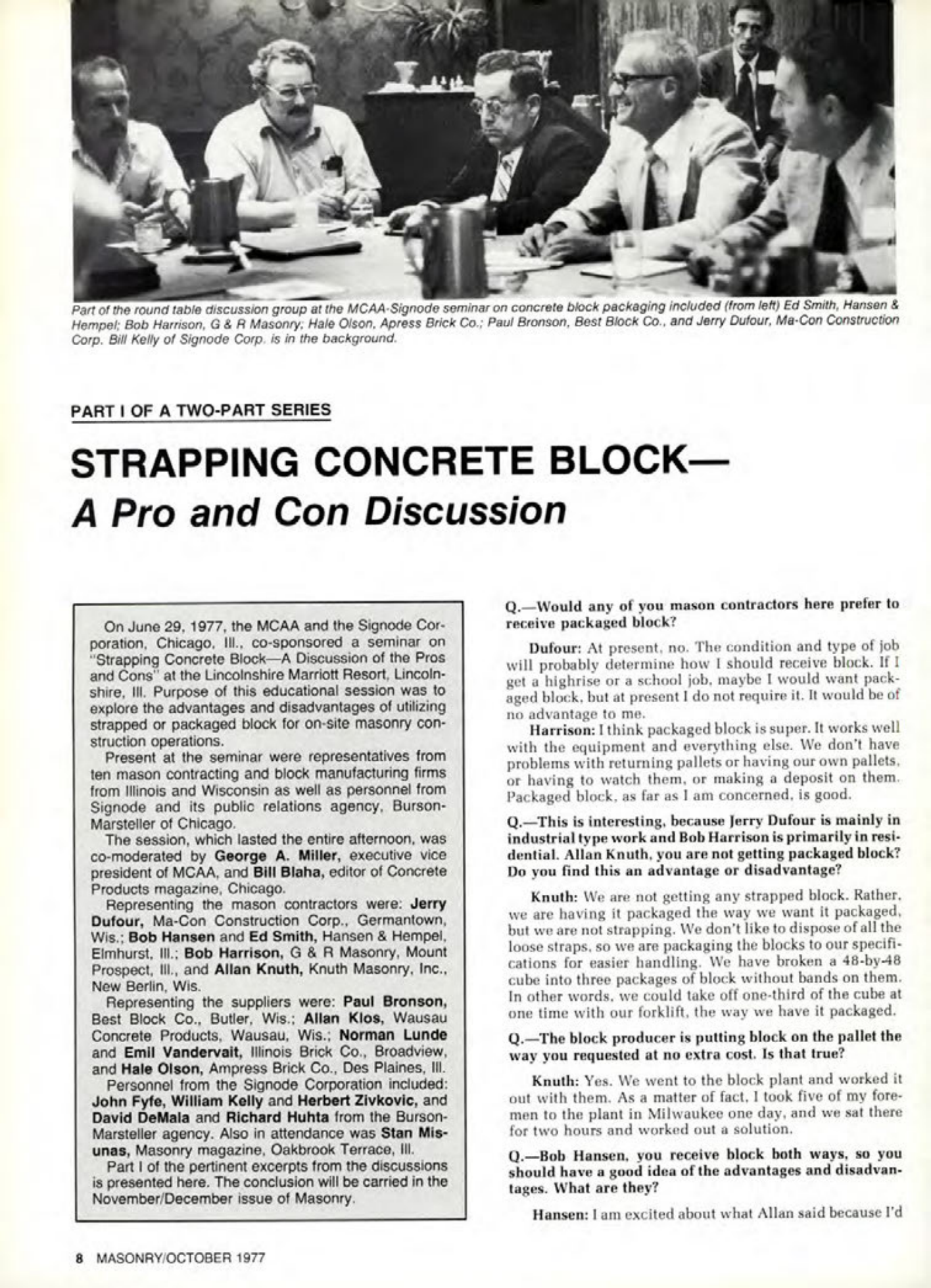 Masonry Magazine October 1977 Page. 8