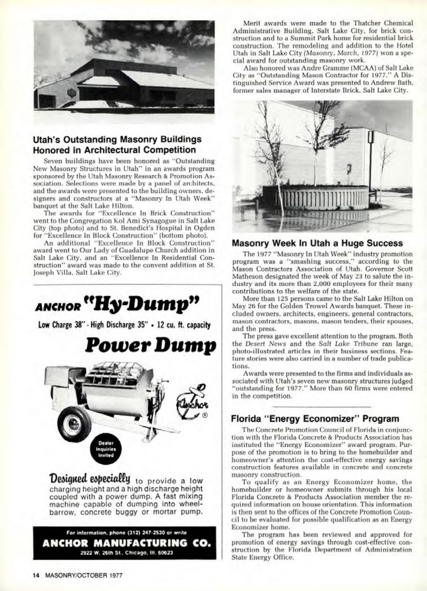 Masonry Magazine October 1977 Page. 14