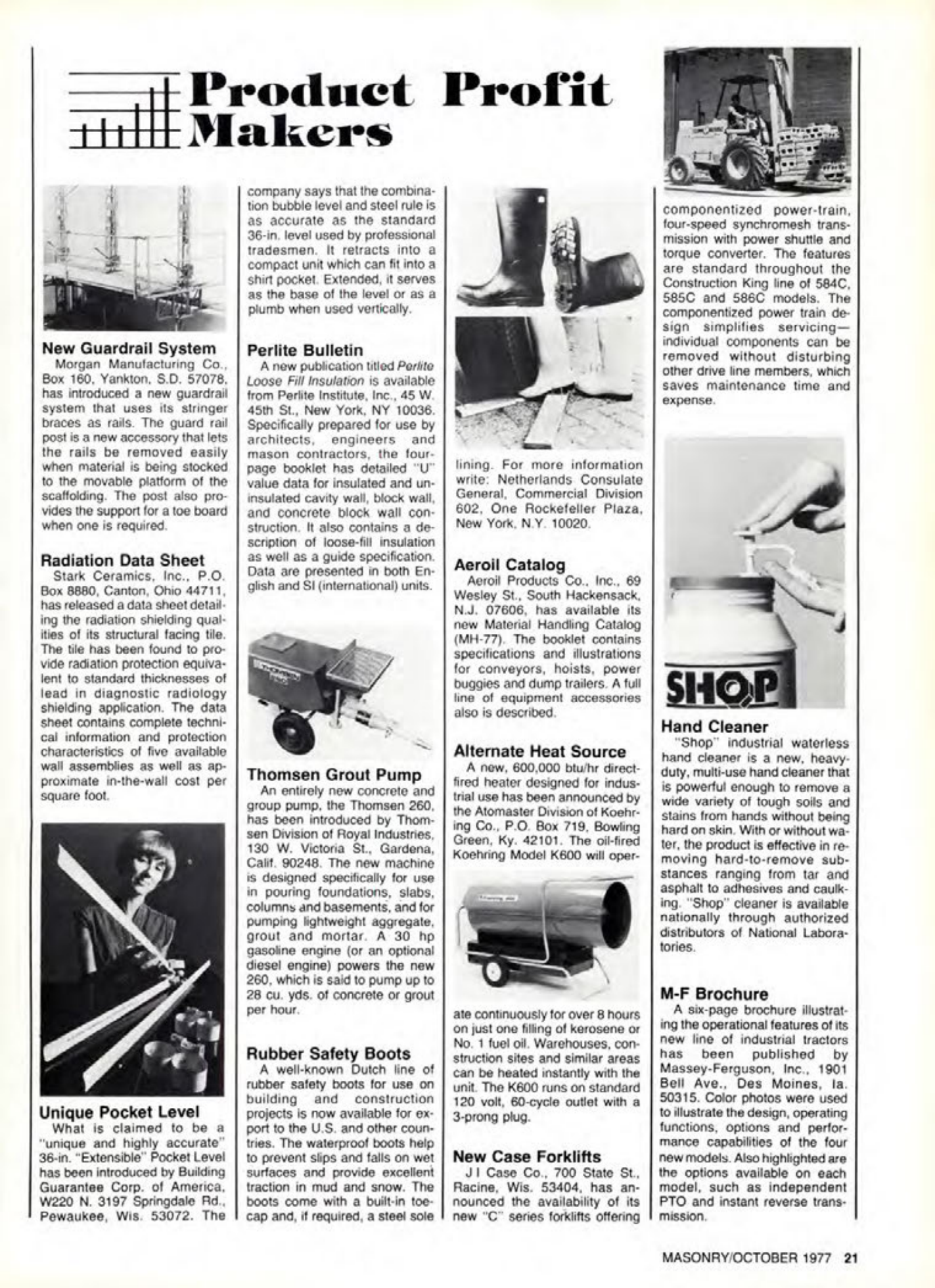 Masonry Magazine October 1977 Page. 21