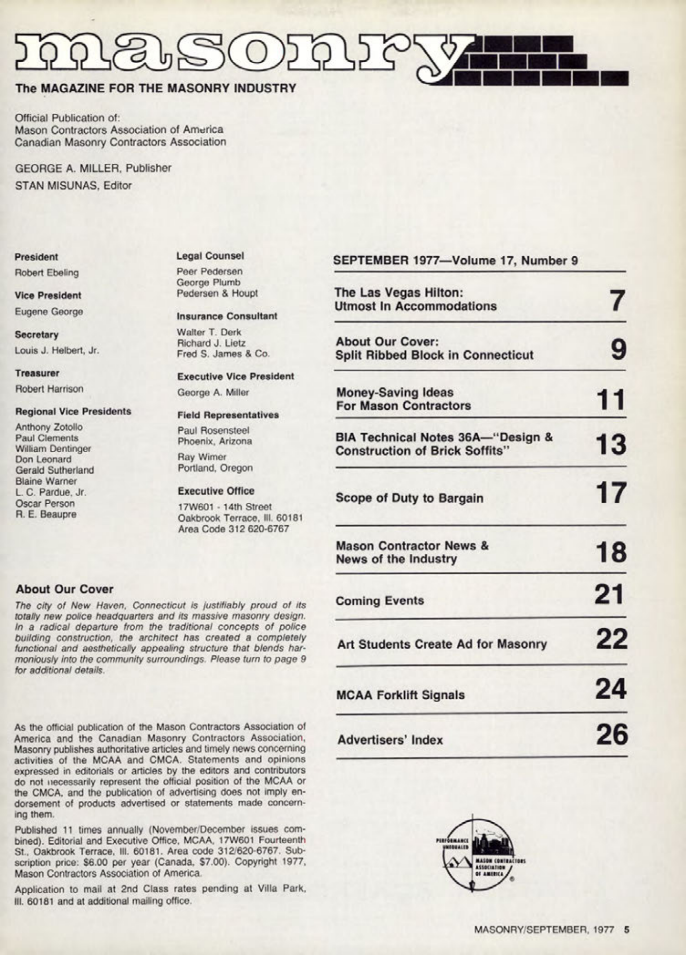 Masonry Magazine September 1977 Page. 5