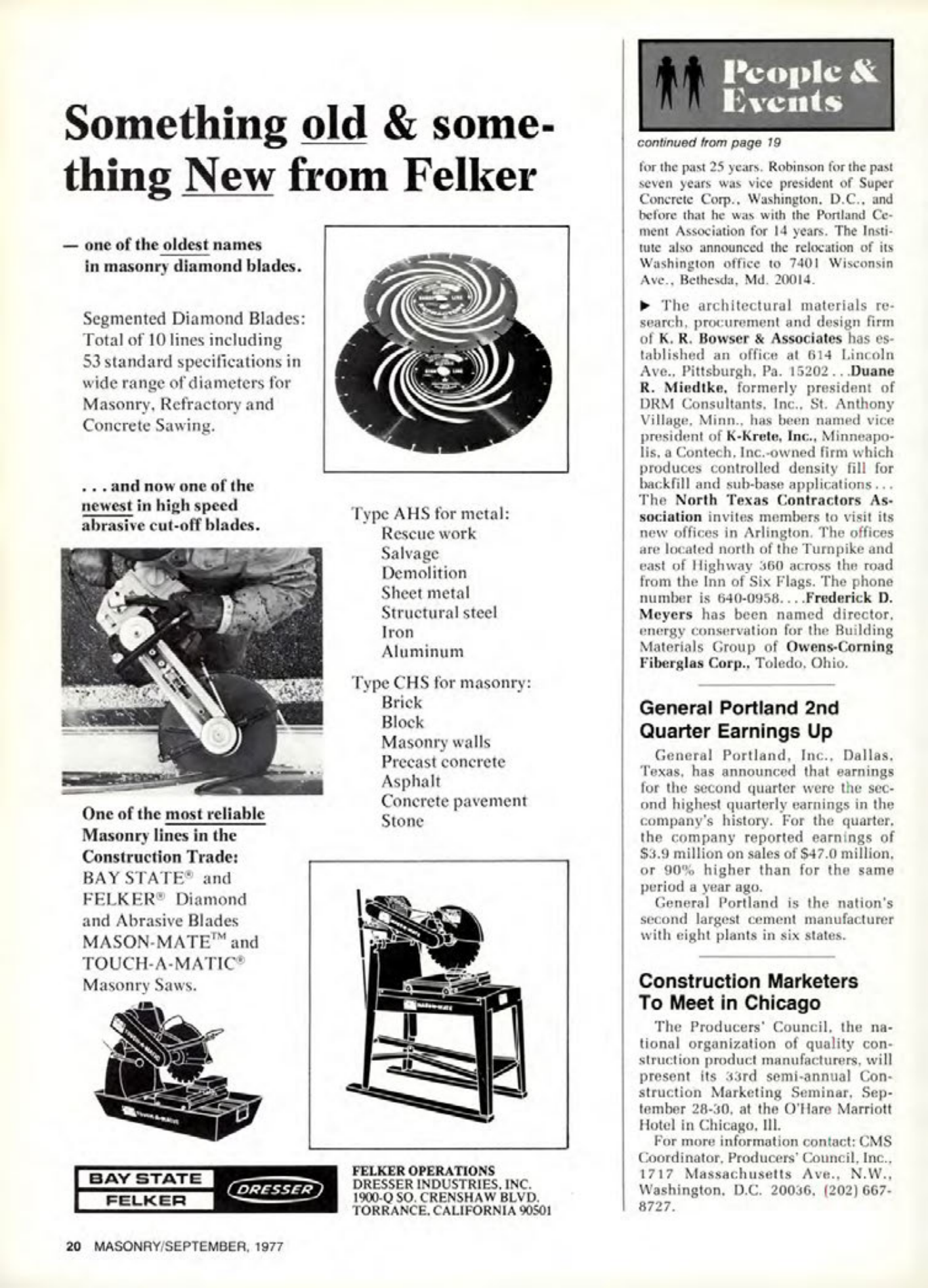 Masonry Magazine September 1977 Page. 20