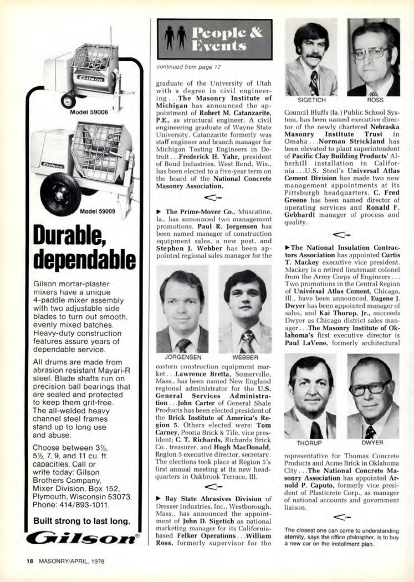Masonry Magazine April 1978 Page. 18