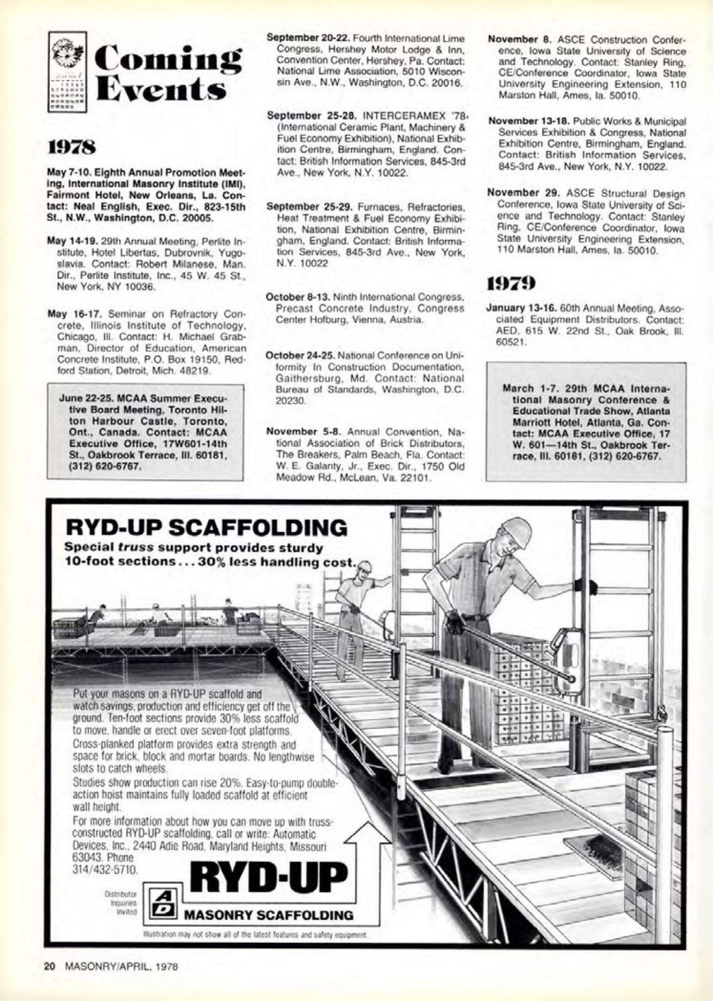 Masonry Magazine April 1978 Page. 20