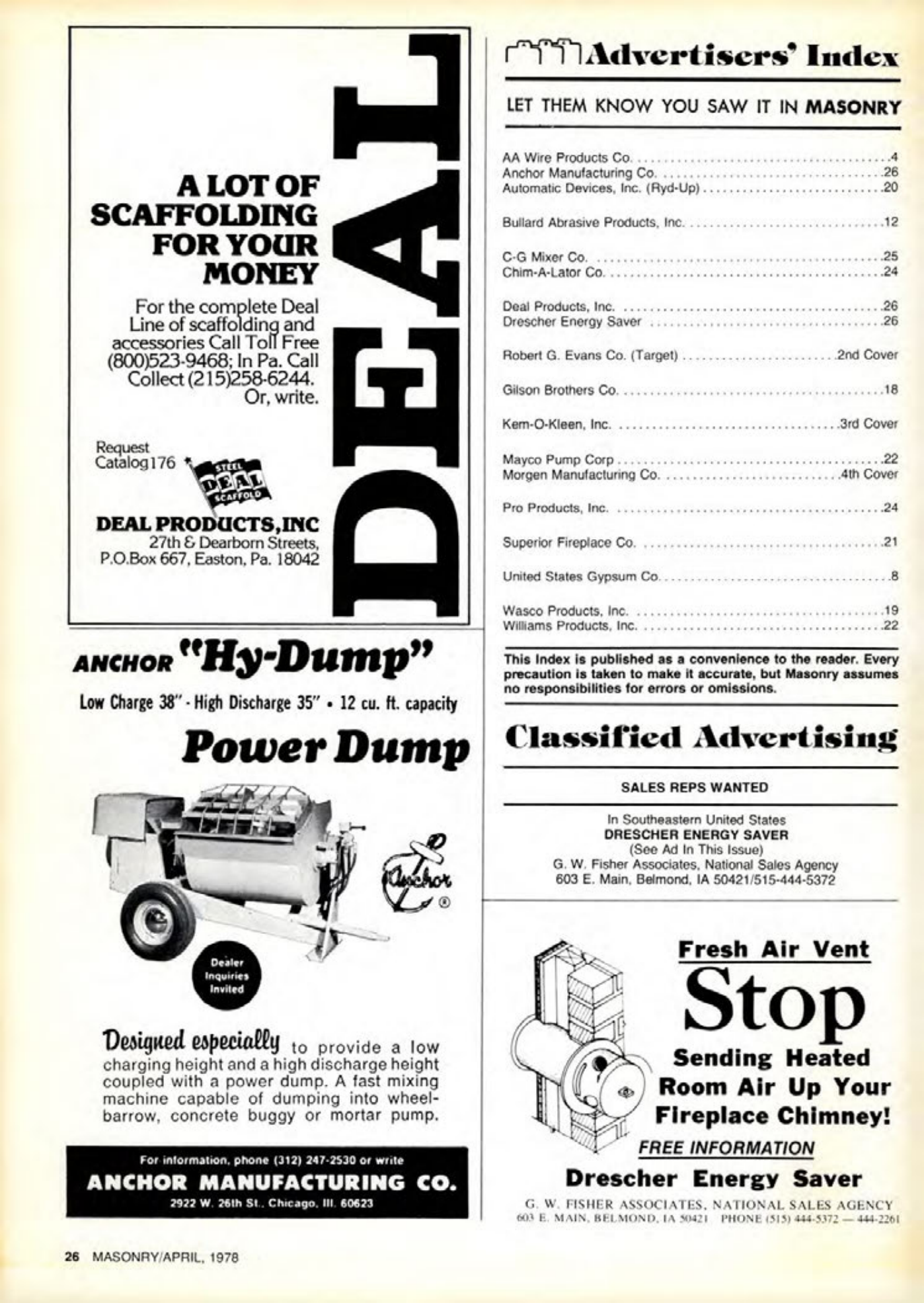 Masonry Magazine April 1978 Page. 26