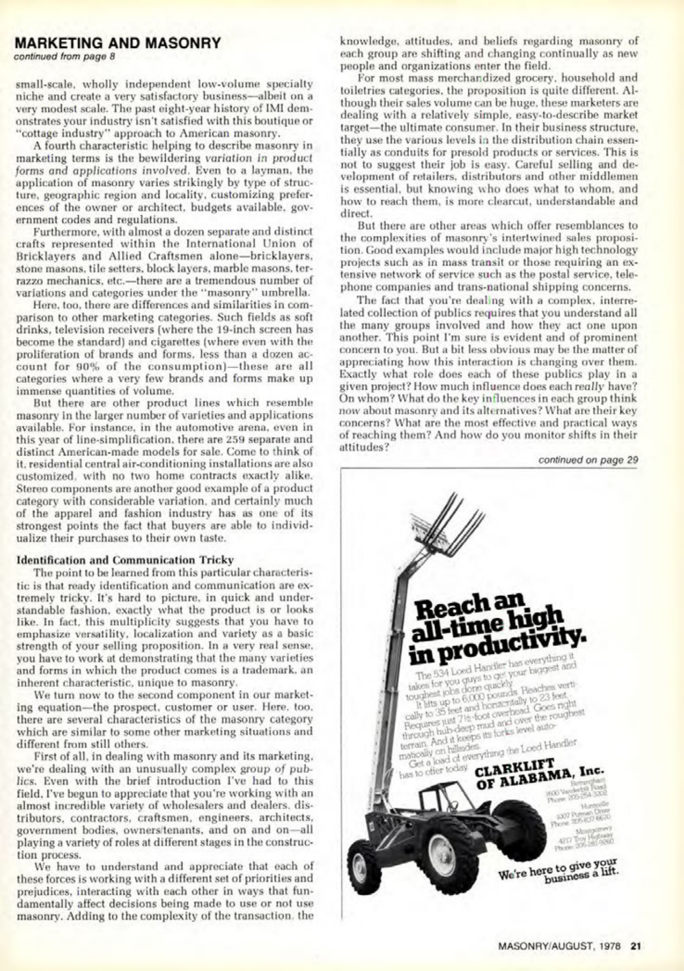 Masonry Magazine August 1978 Page. 17