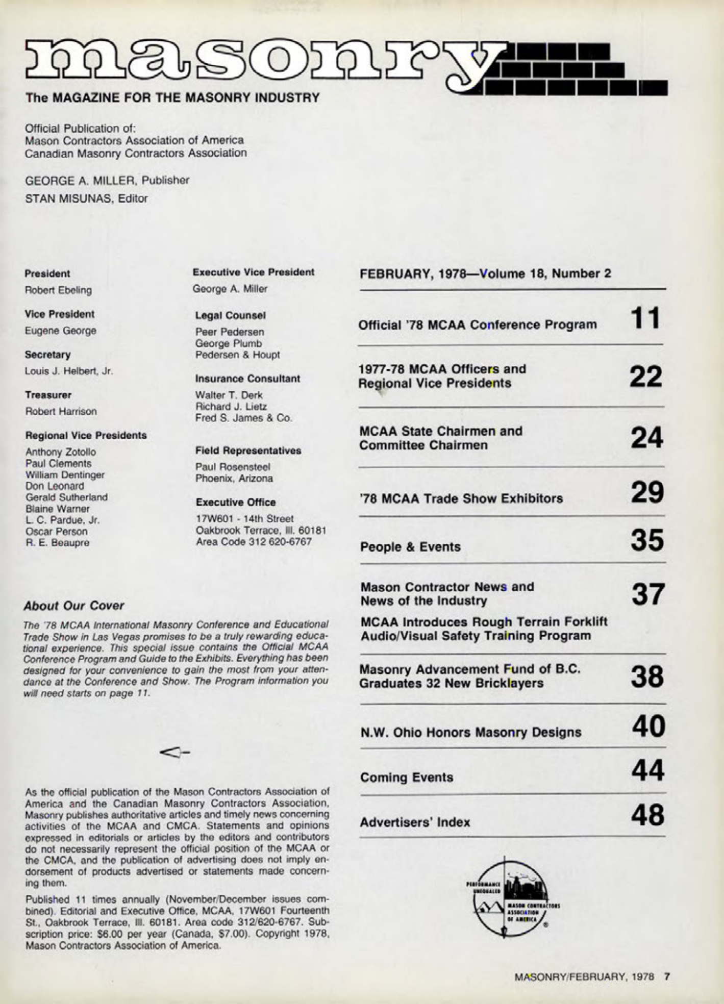 Masonry Magazine February 1978 Page. 7