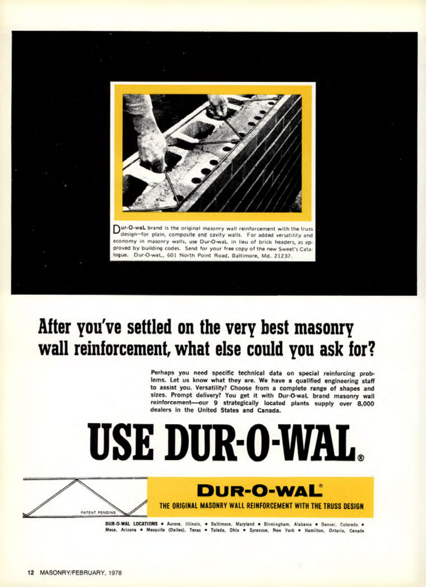 Masonry Magazine February 1978 Page. 12