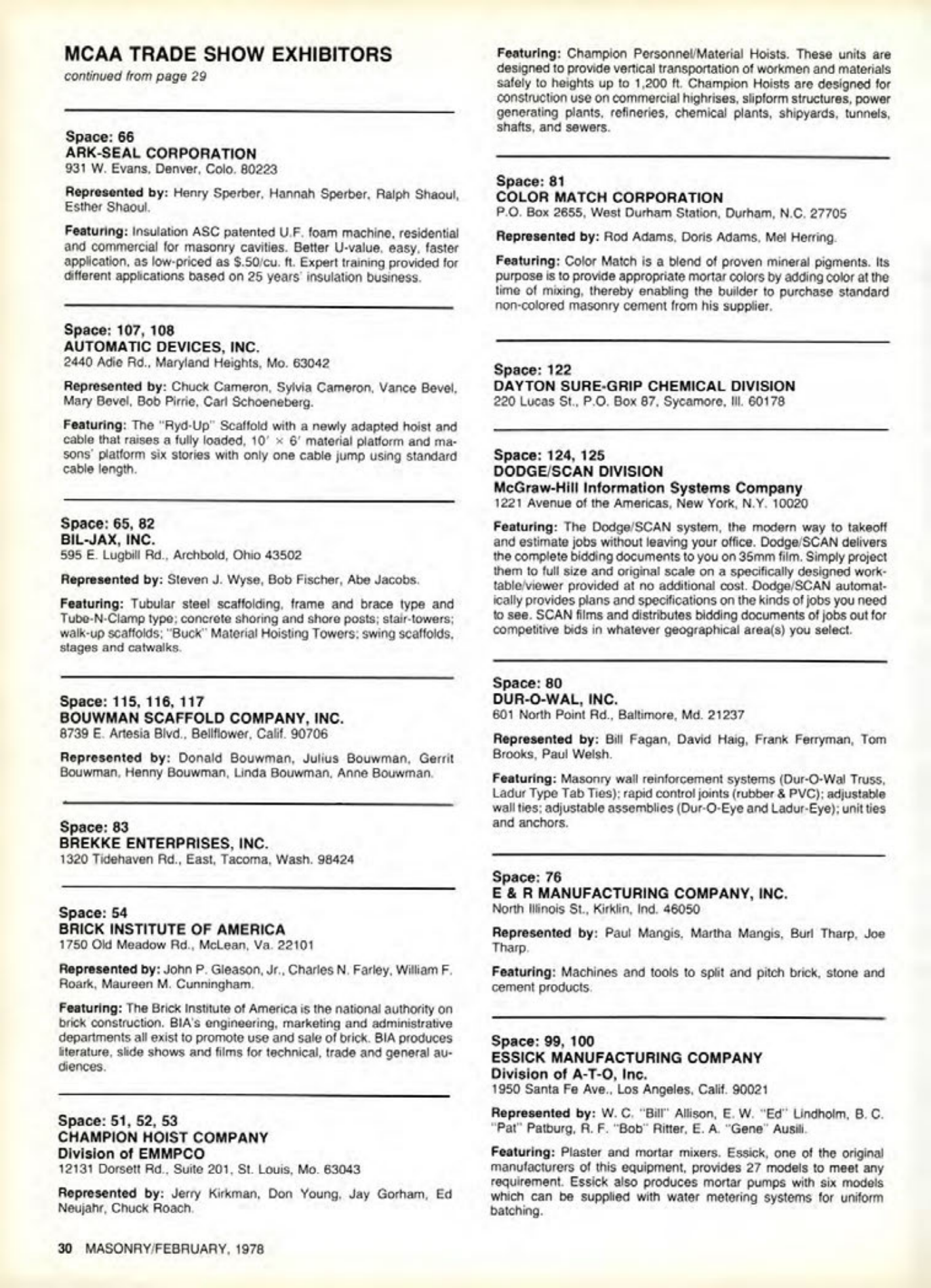 Masonry Magazine February 1978 Page. 30
