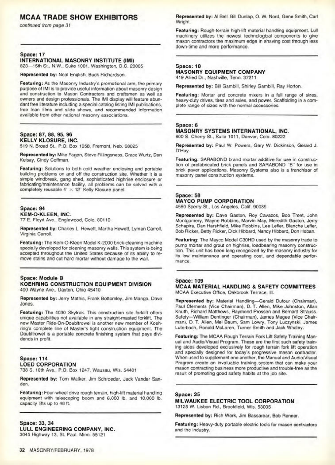 Masonry Magazine February 1978 Page. 32