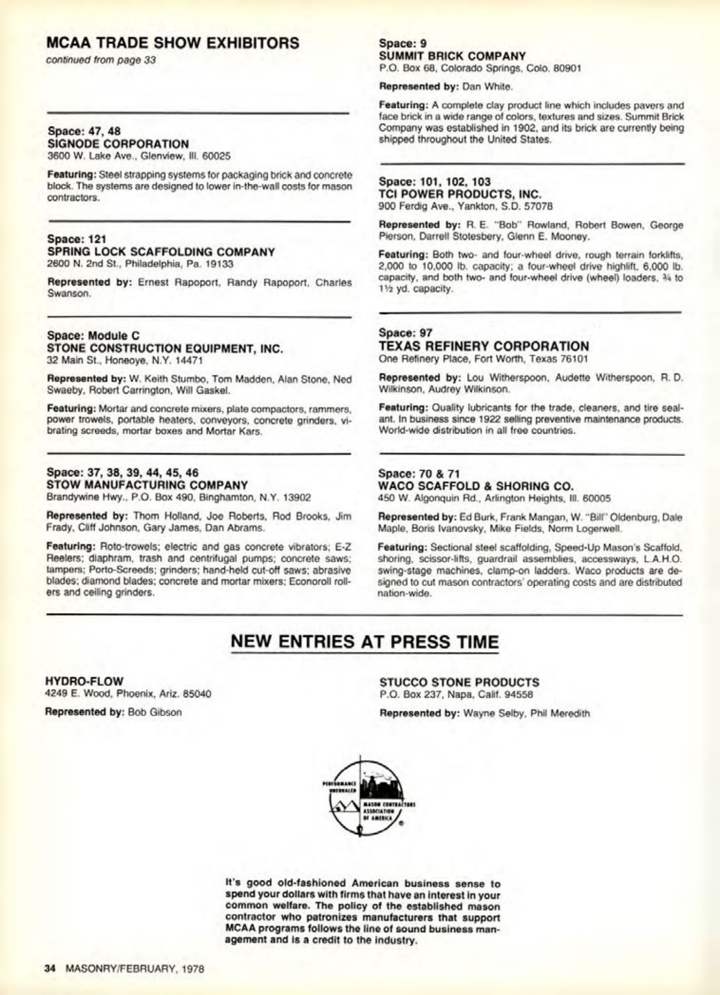 Masonry Magazine February 1978 Page. 34