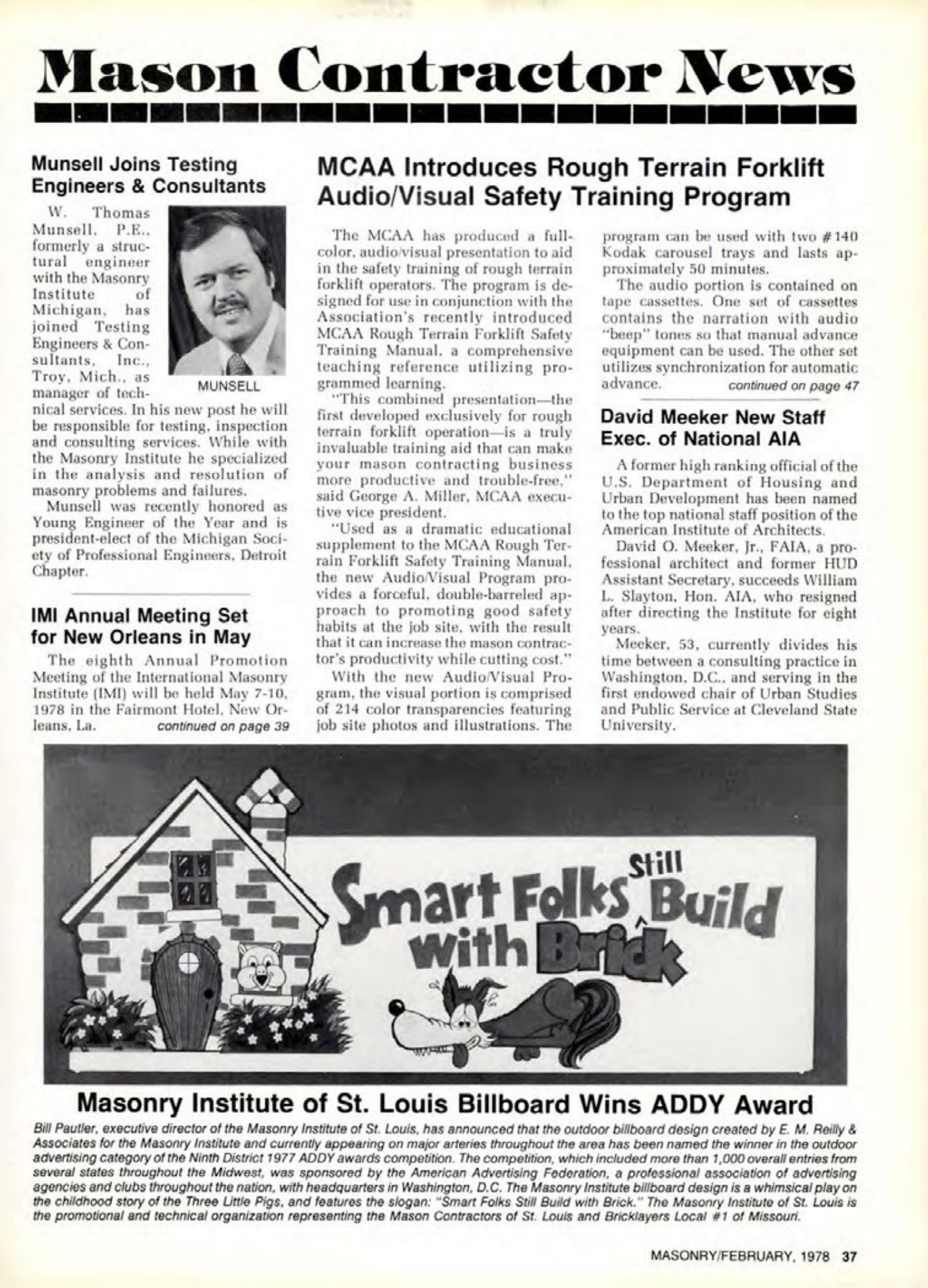 Masonry Magazine February 1978 Page. 37
