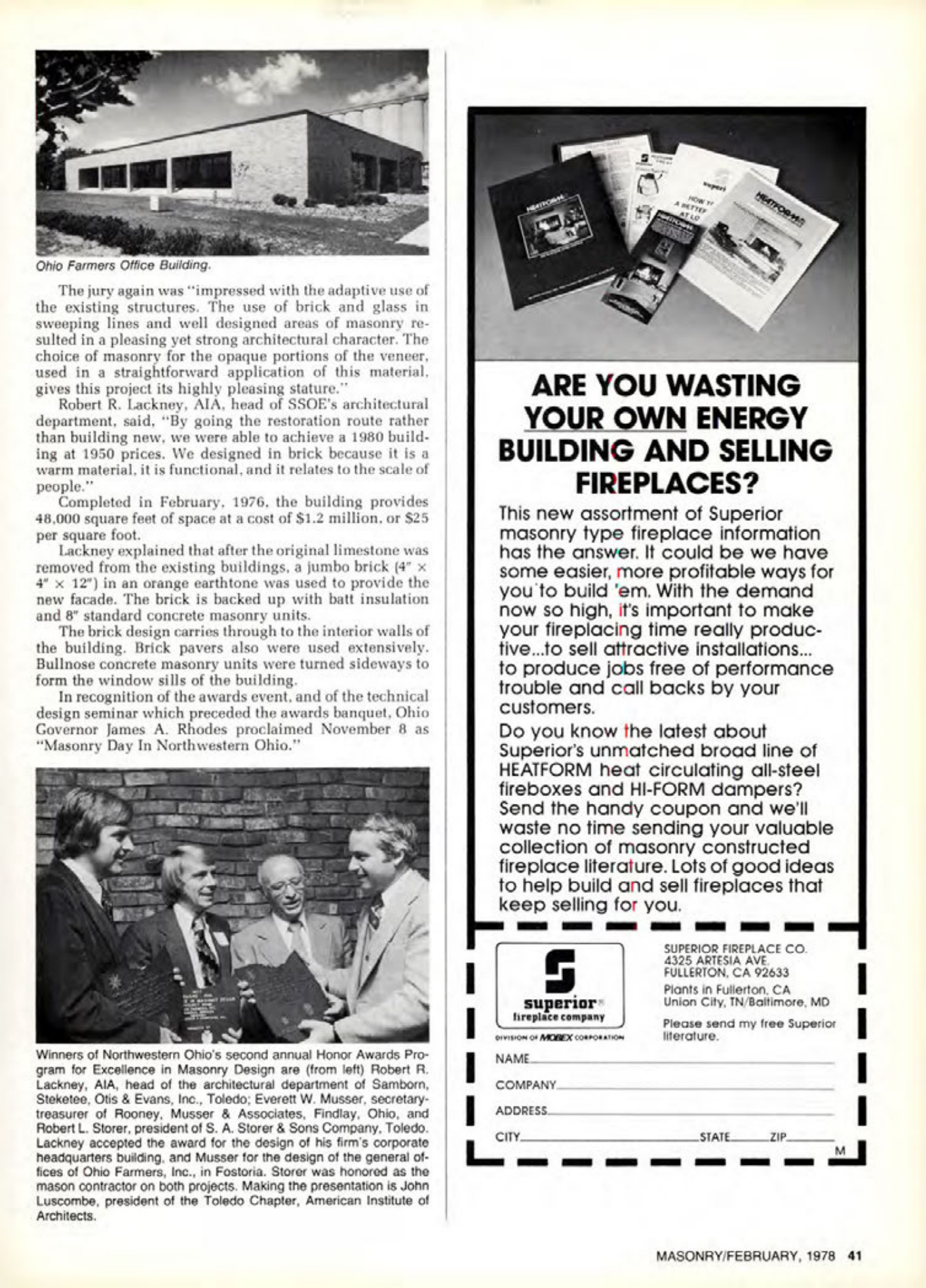 Masonry Magazine February 1978 Page. 41
