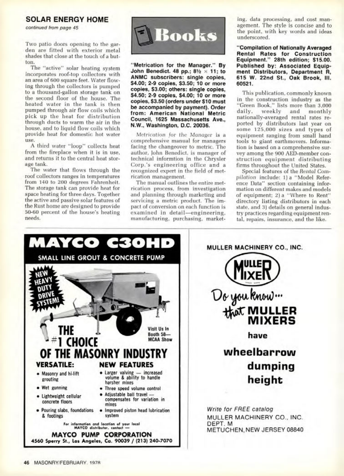 Masonry Magazine February 1978 Page. 46
