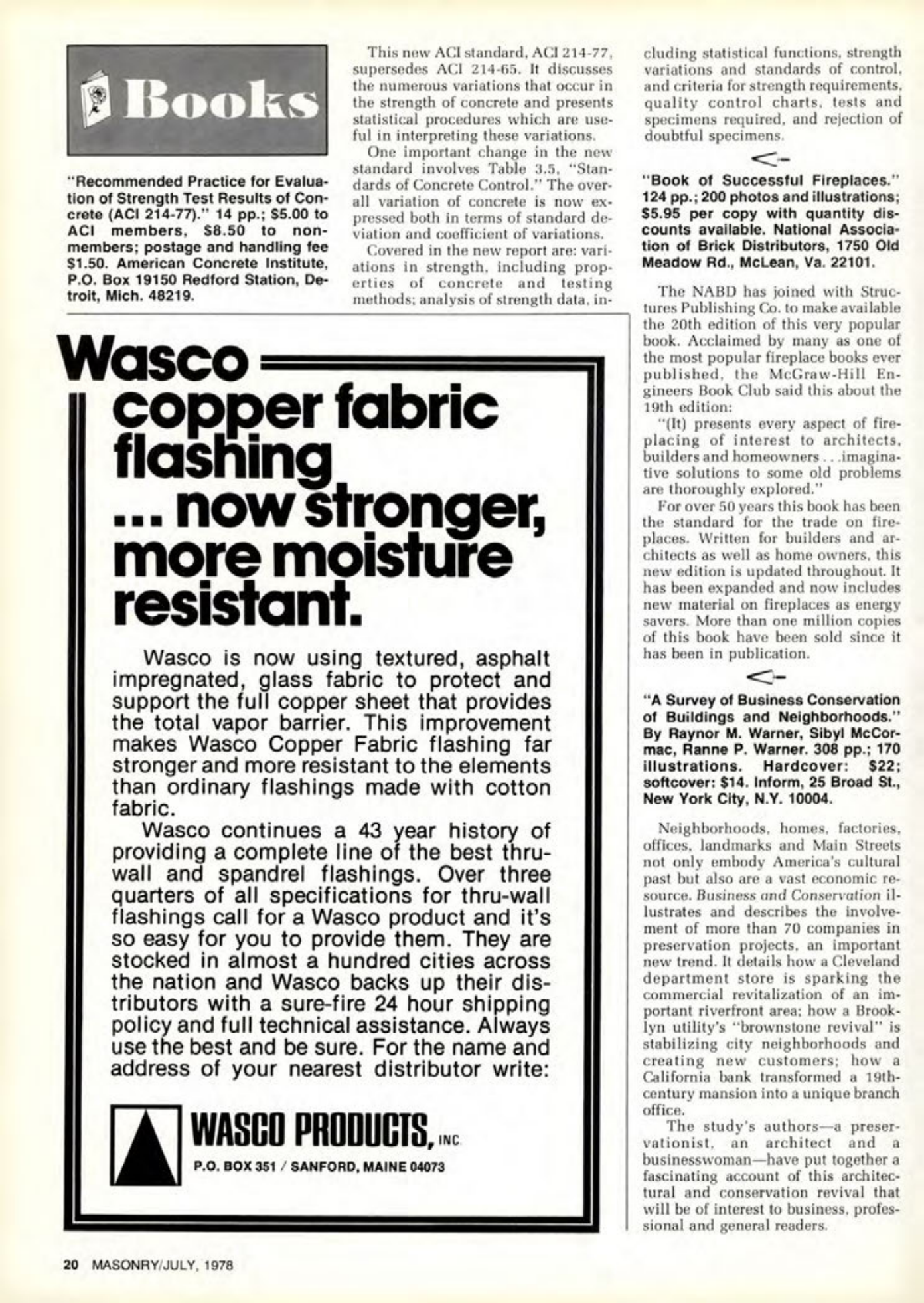 Masonry Magazine July 1978 Page. 20