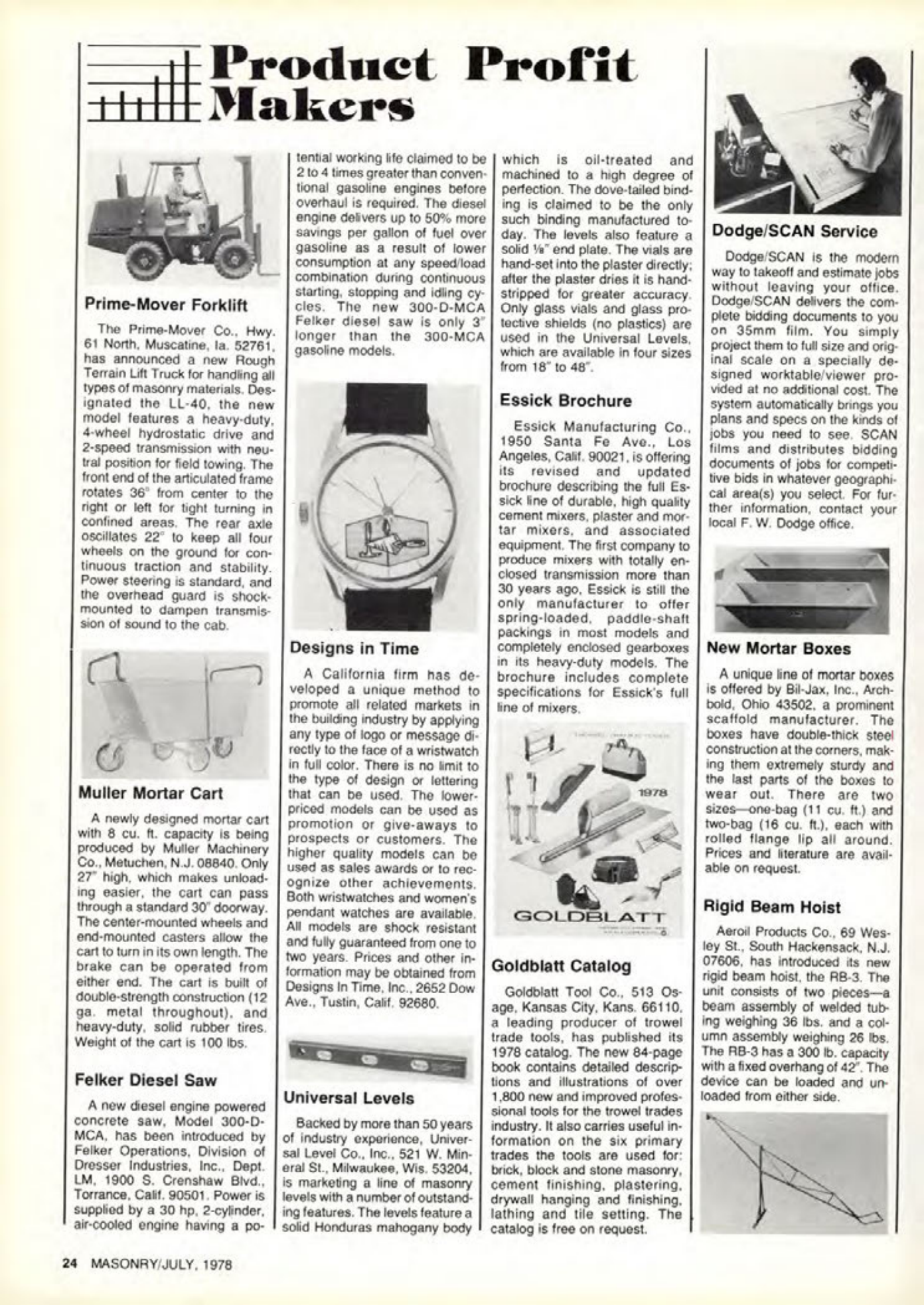 Masonry Magazine July 1978 Page. 24