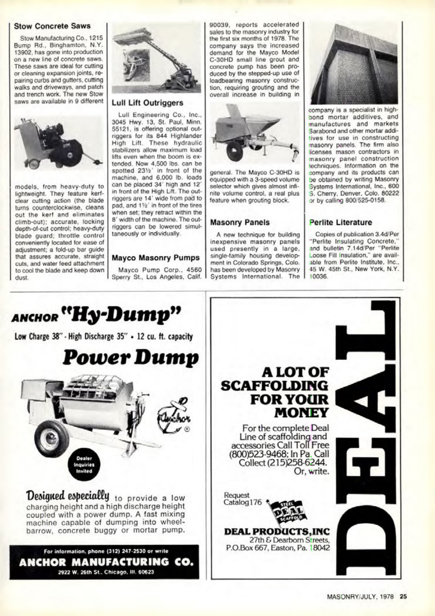 Masonry Magazine July 1978 Page. 25