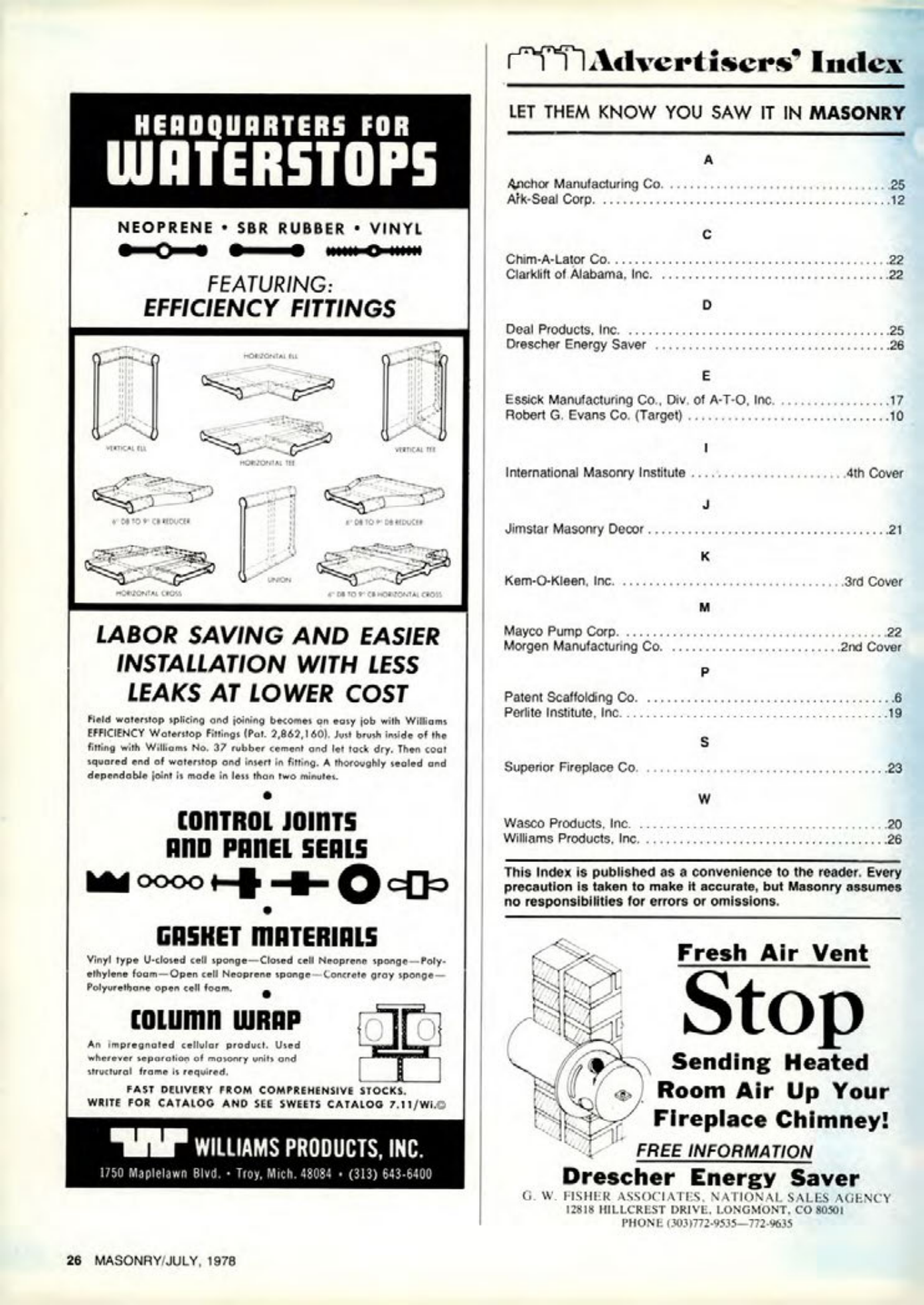 Masonry Magazine July 1978 Page. 26