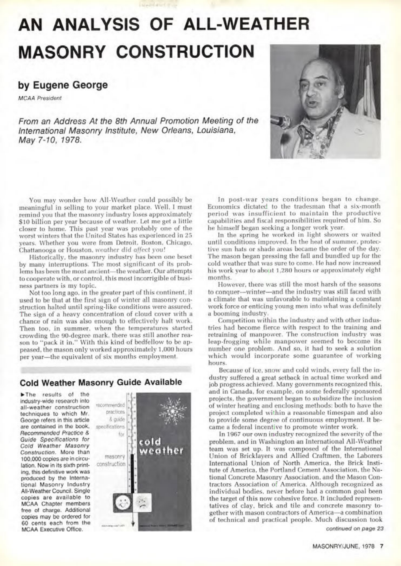 Masonry Magazine June 1978 Page. 7