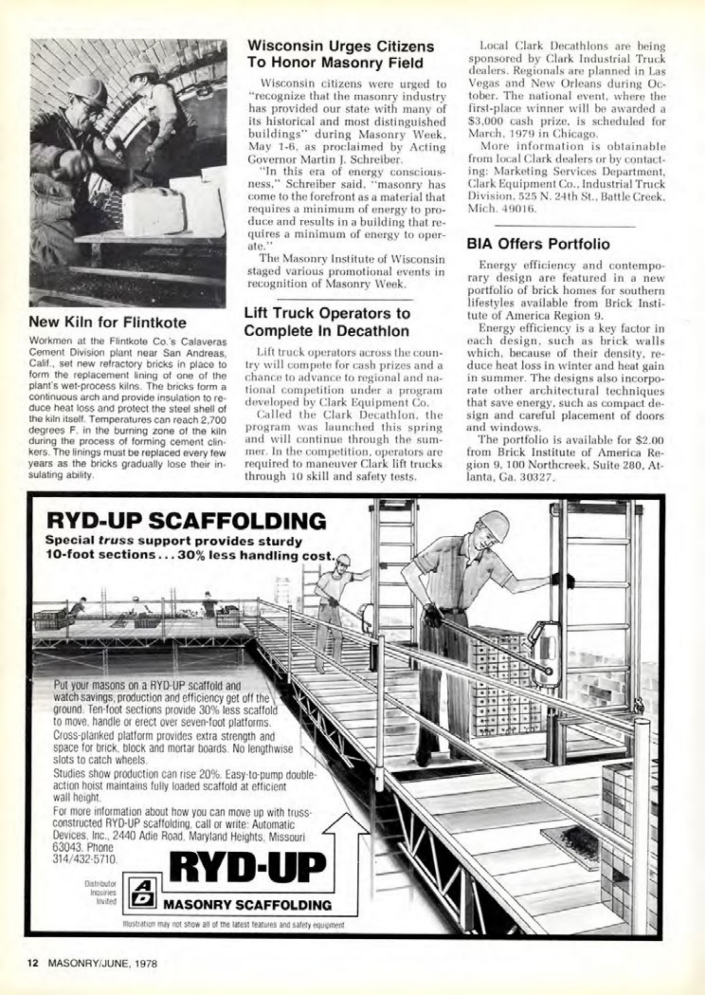 Masonry Magazine June 1978 Page. 12