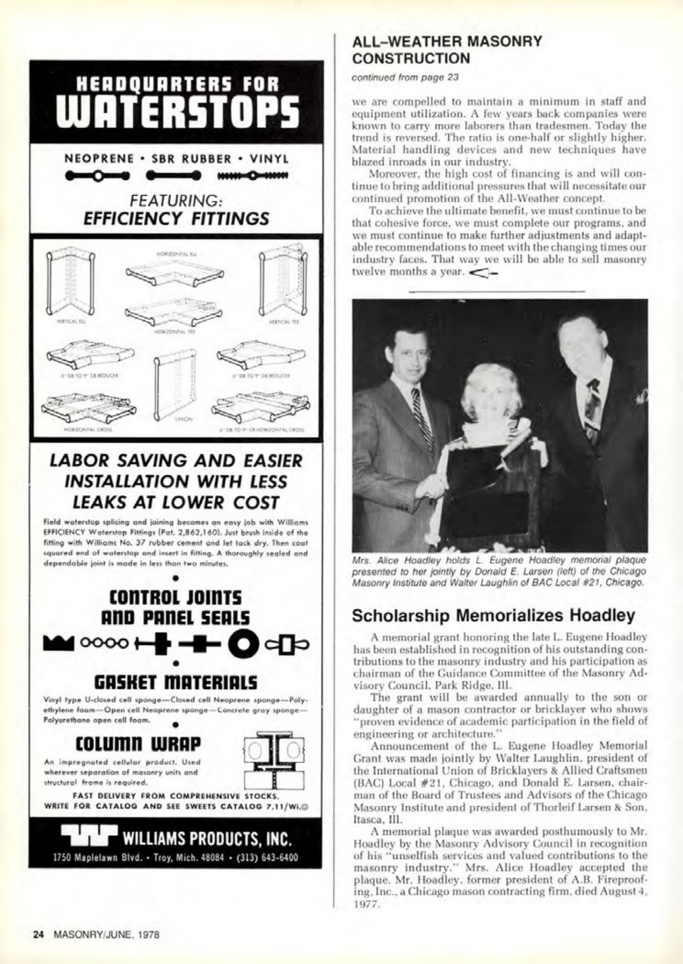 Masonry Magazine June 1978 Page. 24