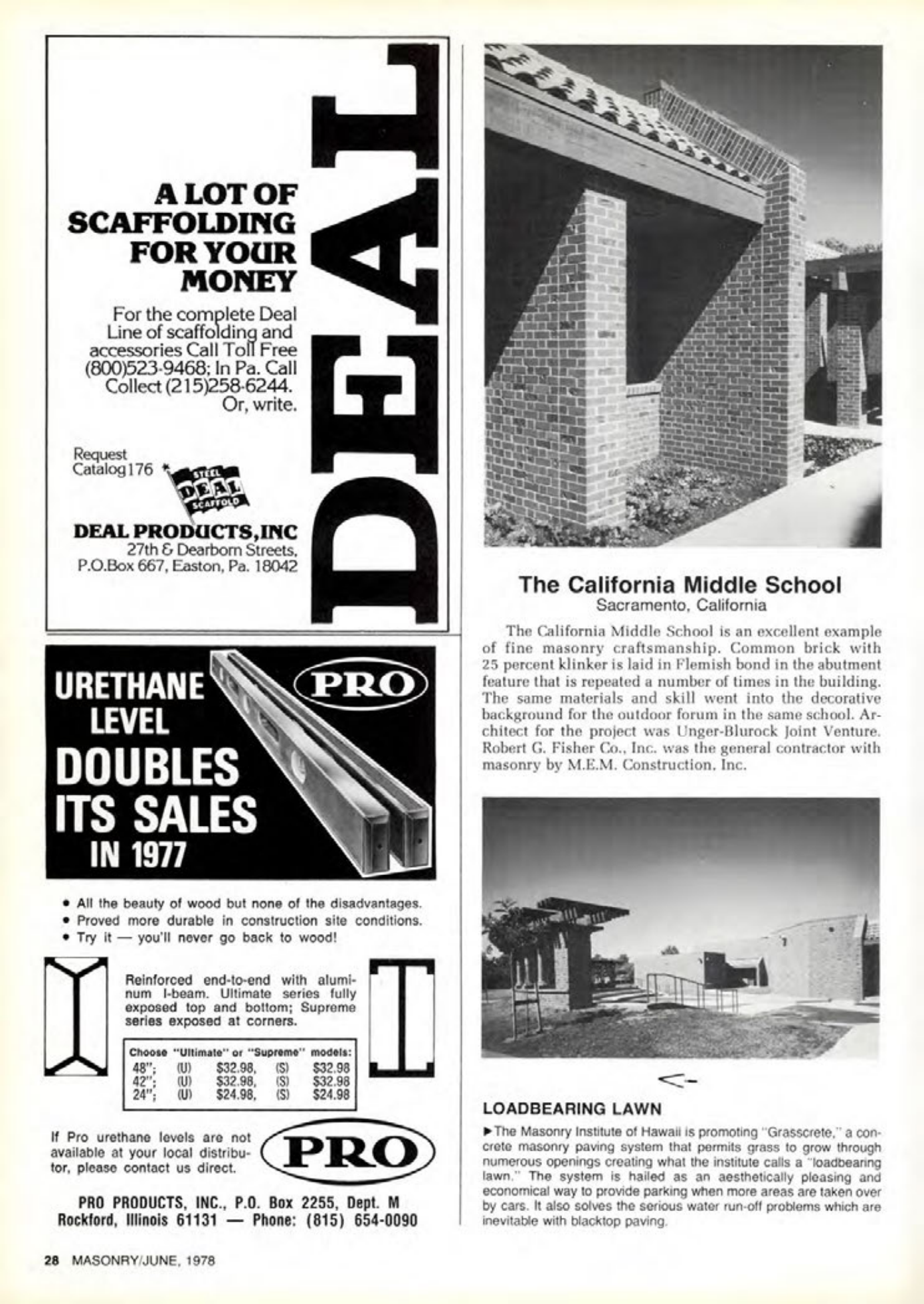 Masonry Magazine June 1978 Page. 28