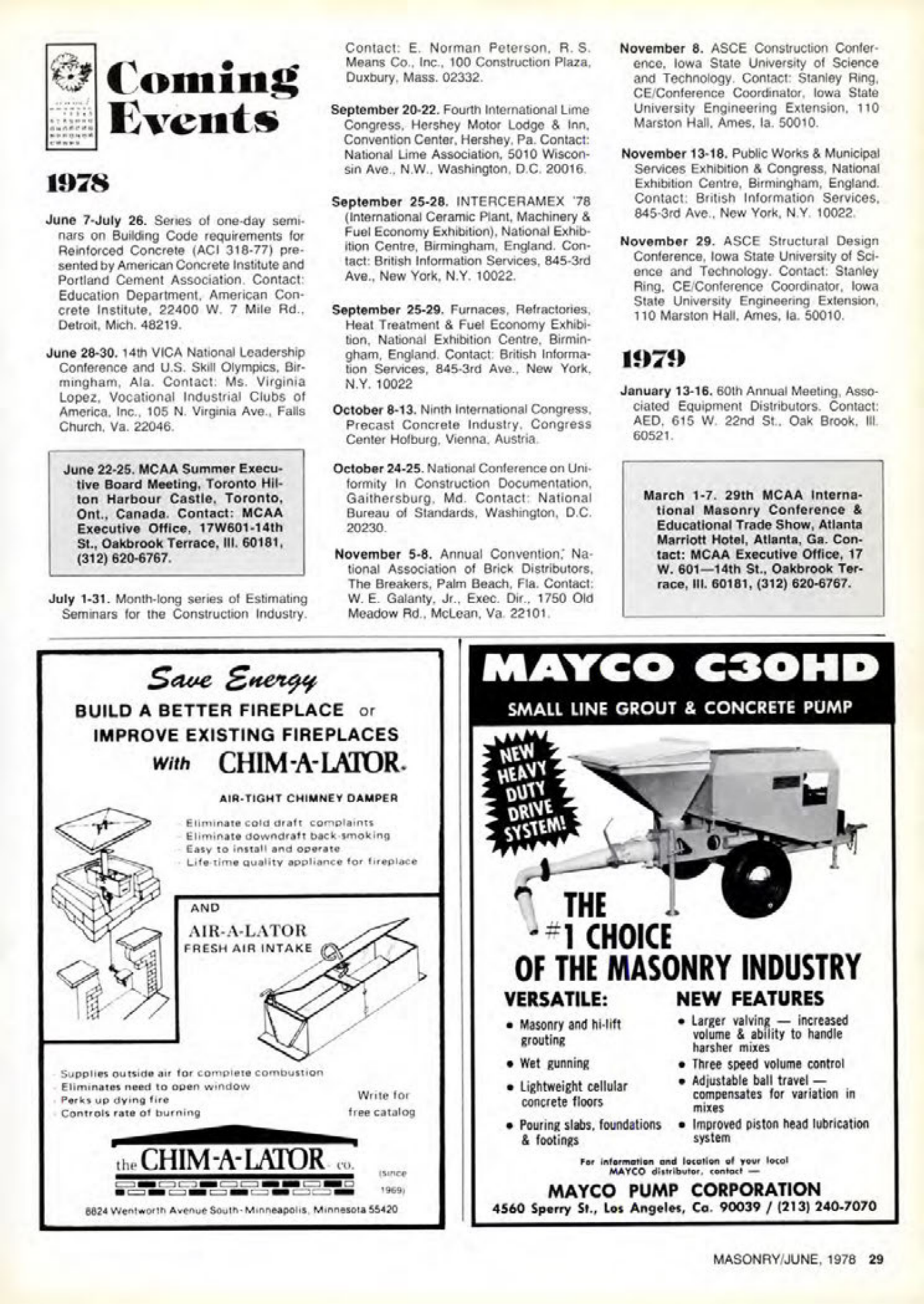 Masonry Magazine June 1978 Page. 29