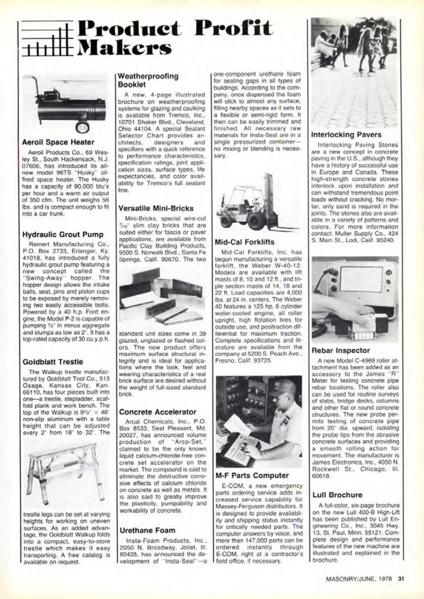 Masonry Magazine June 1978 Page. 31