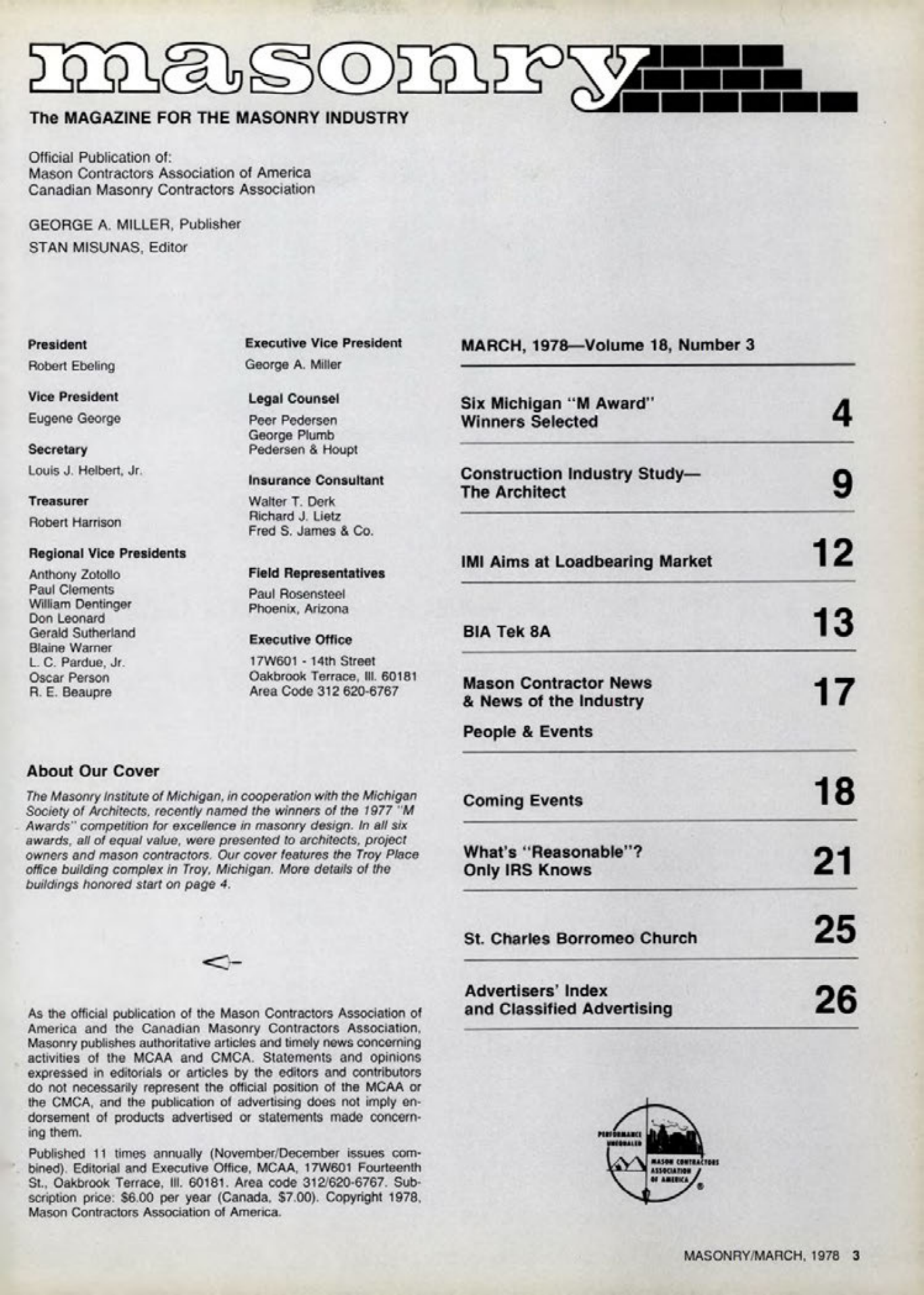 Masonry Magazine March 1978 Page. 3