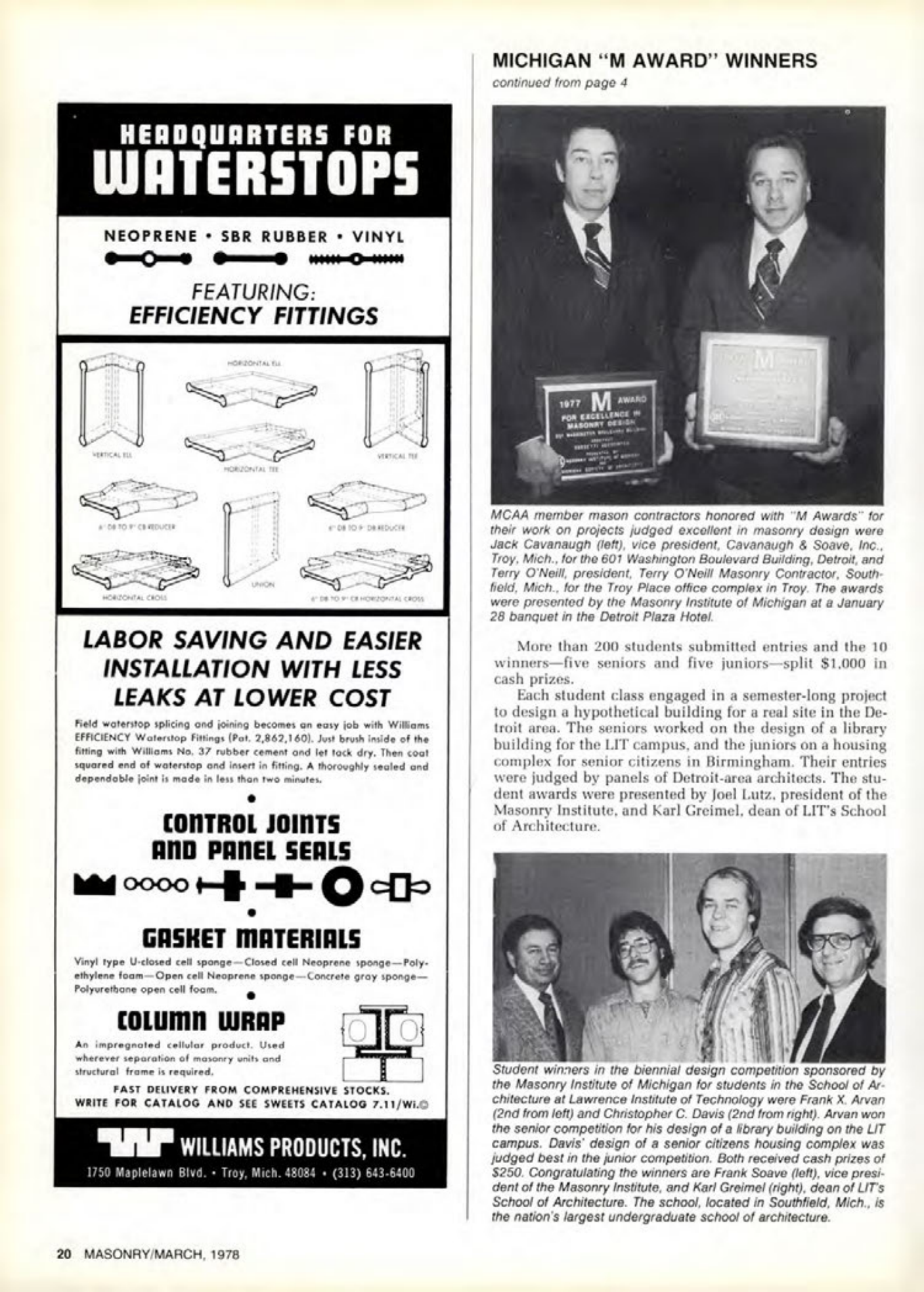 Masonry Magazine March 1978 Page. 20