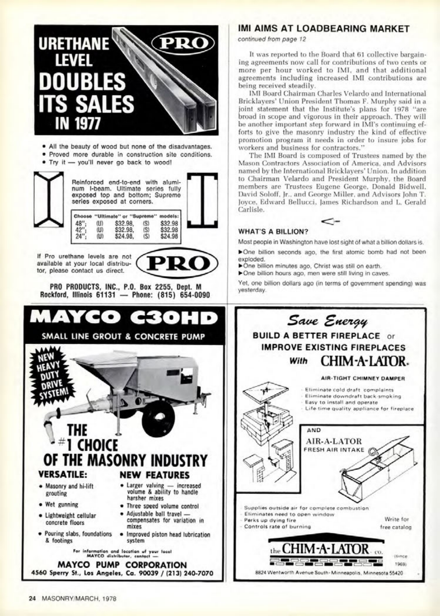 Masonry Magazine March 1978 Page. 24