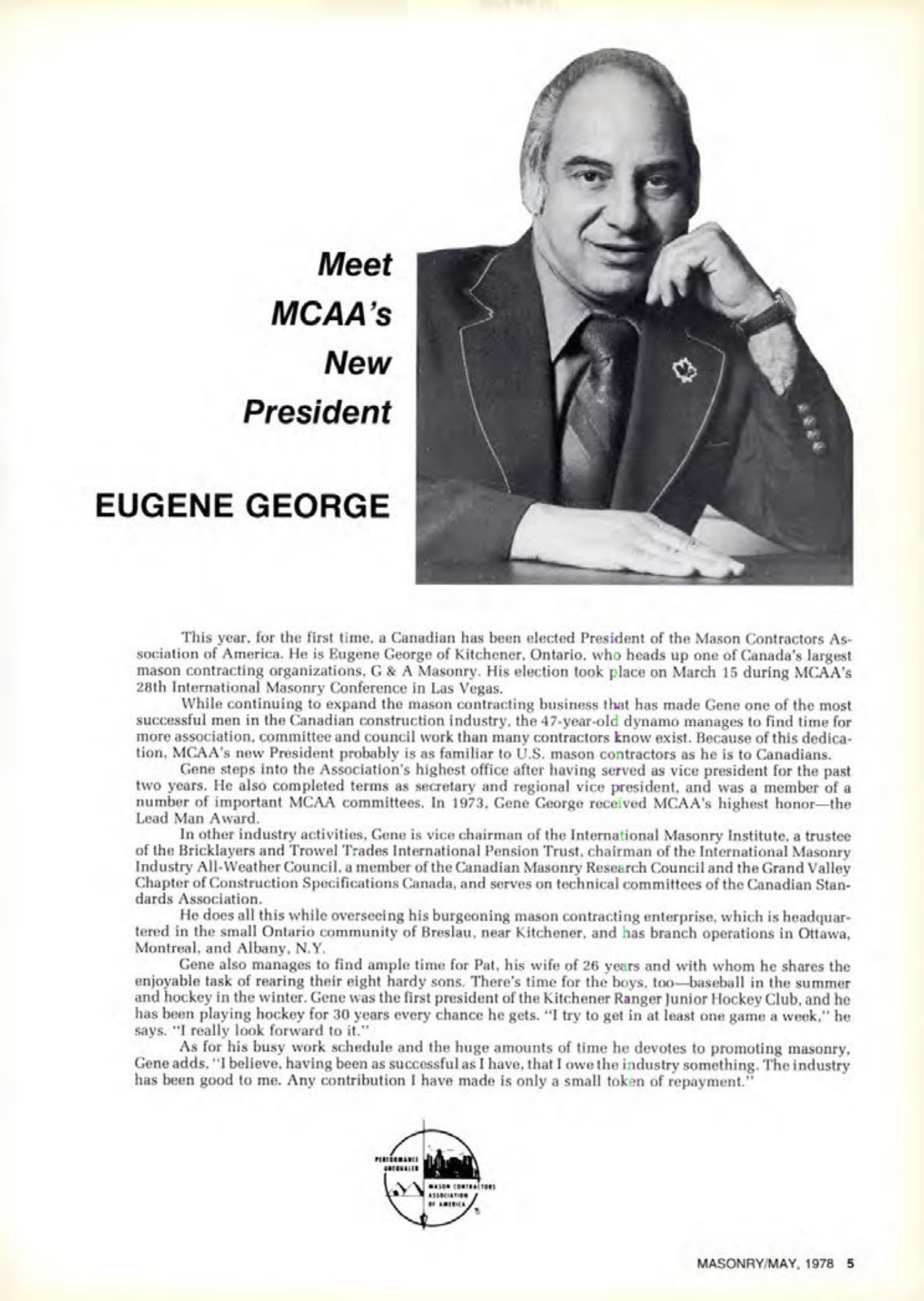 Masonry Magazine May 1978 Page. 5