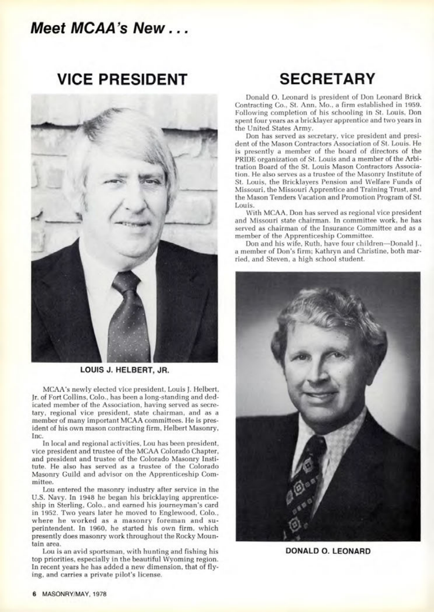 Masonry Magazine May 1978 Page. 6