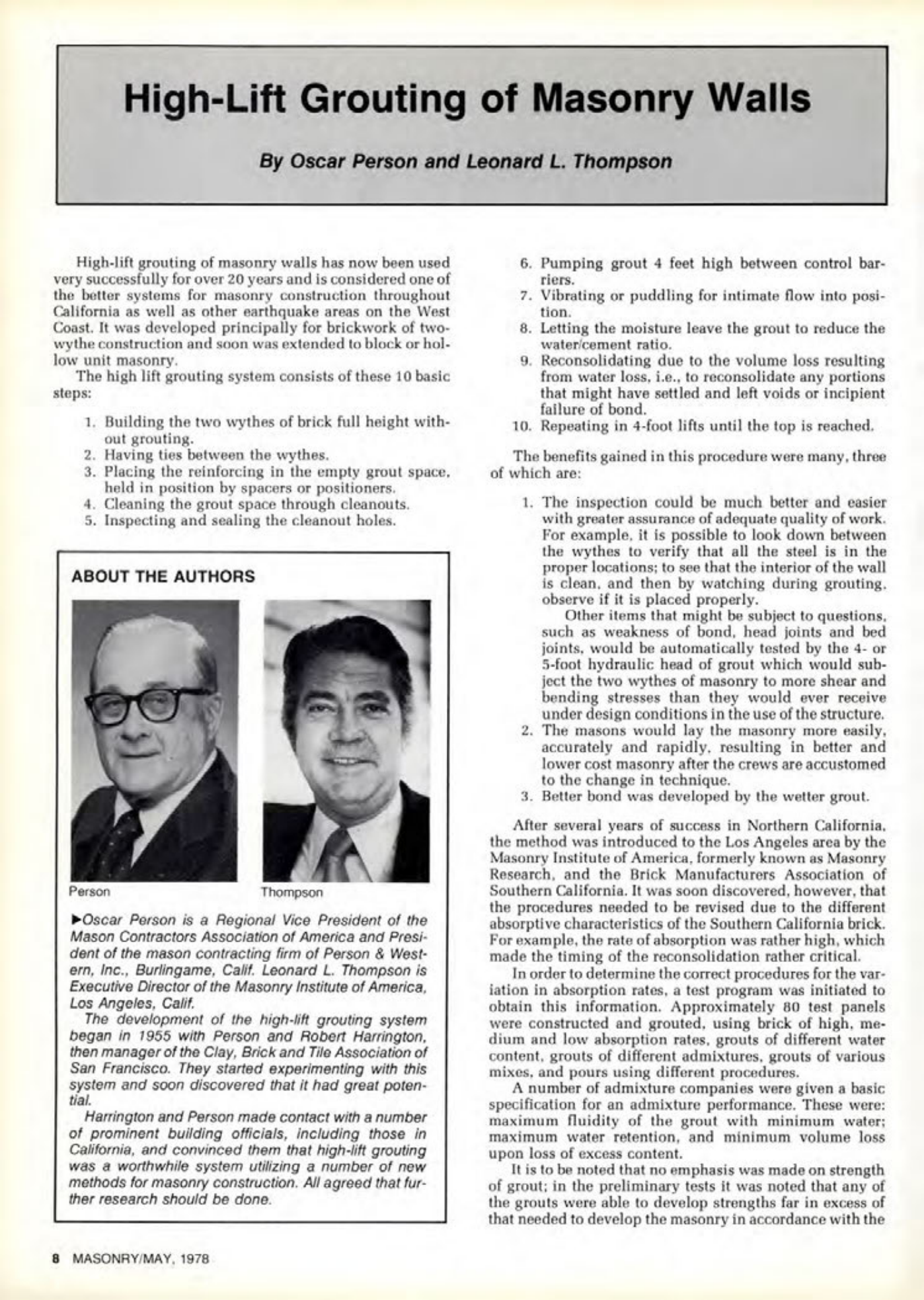 Masonry Magazine May 1978 Page. 8