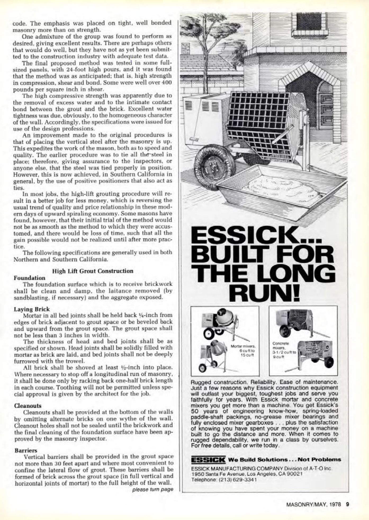 Masonry Magazine May 1978 Page. 9
