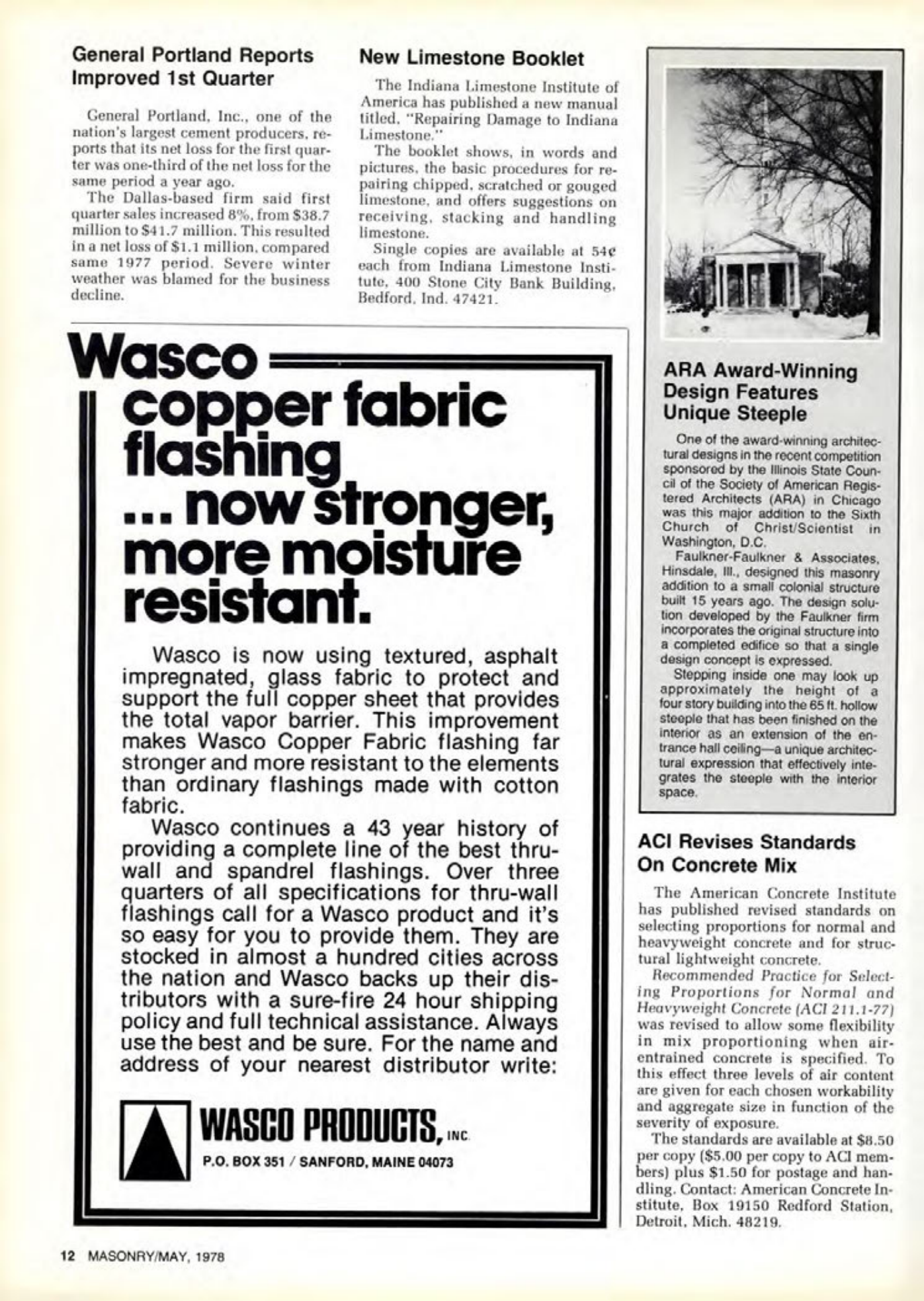 Masonry Magazine May 1978 Page. 12