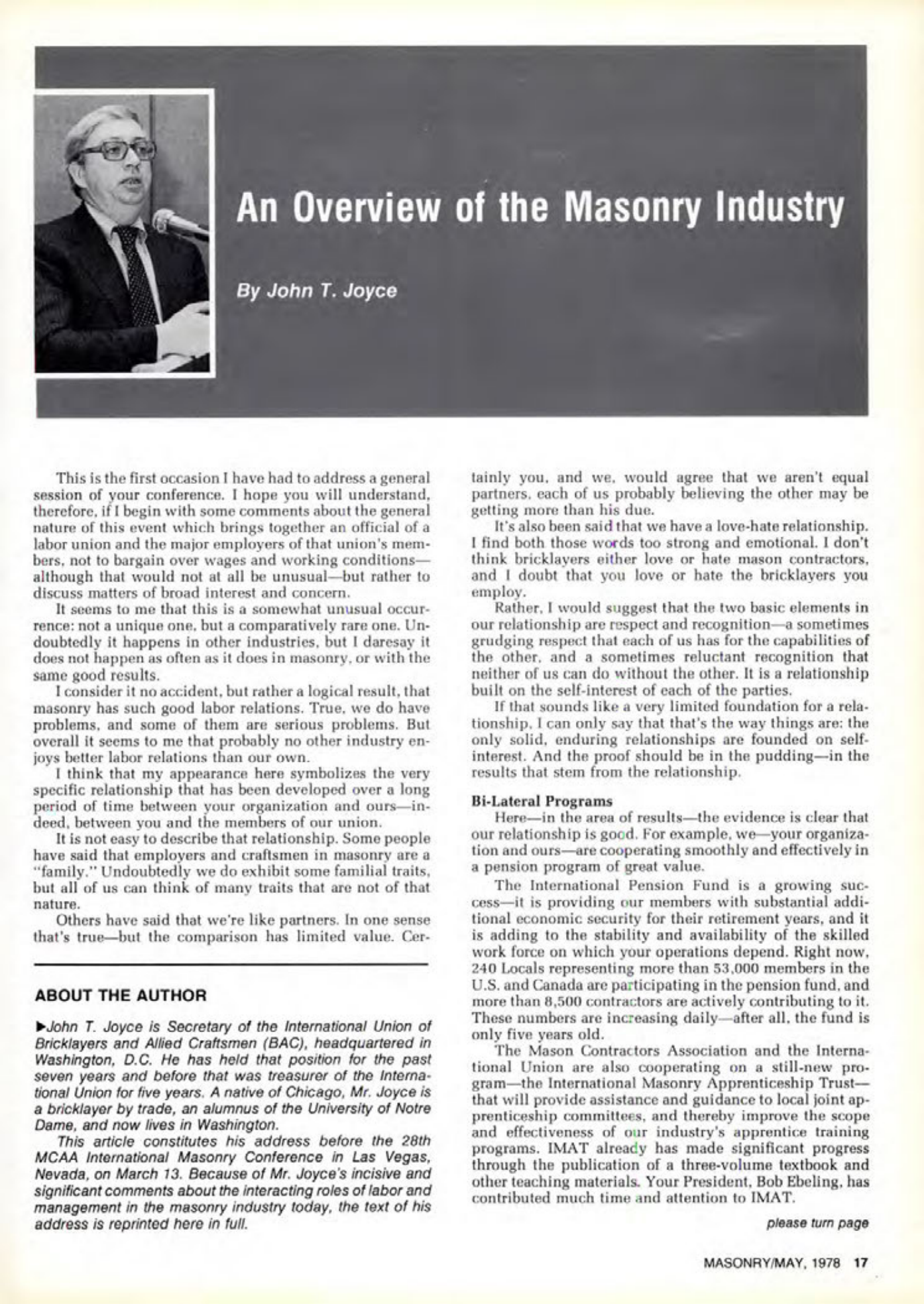 Masonry Magazine May 1978 Page. 17