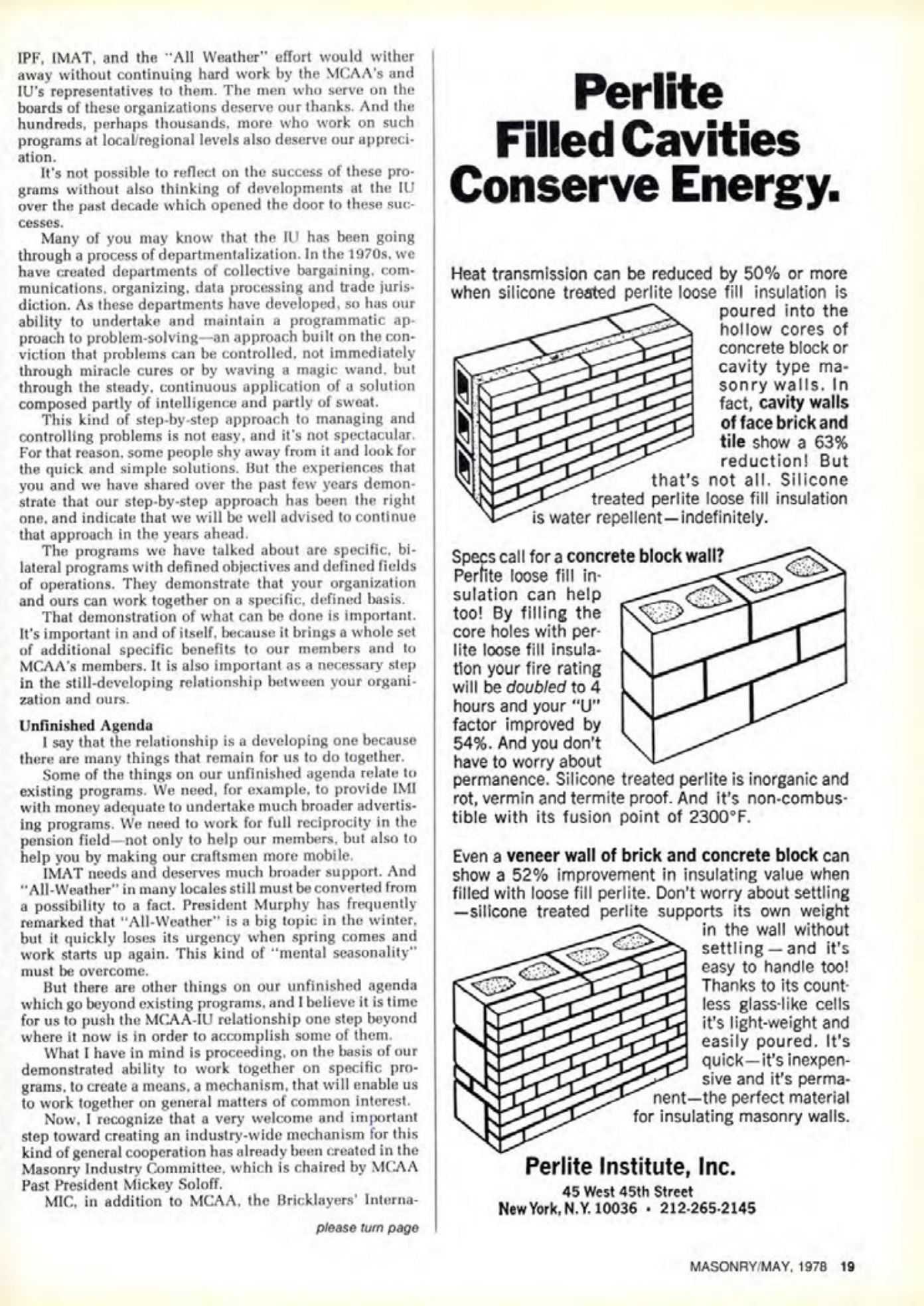 Masonry Magazine May 1978 Page. 19