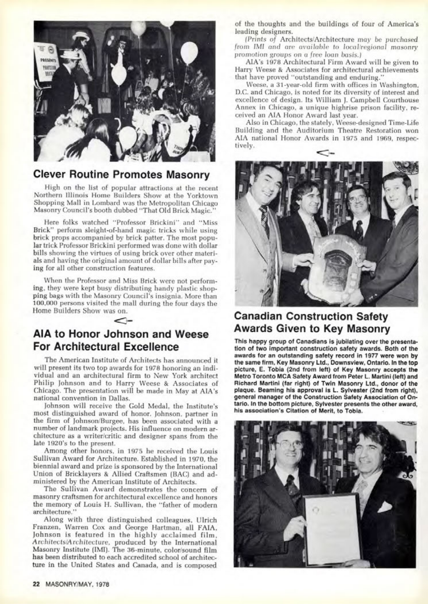 Masonry Magazine May 1978 Page. 22
