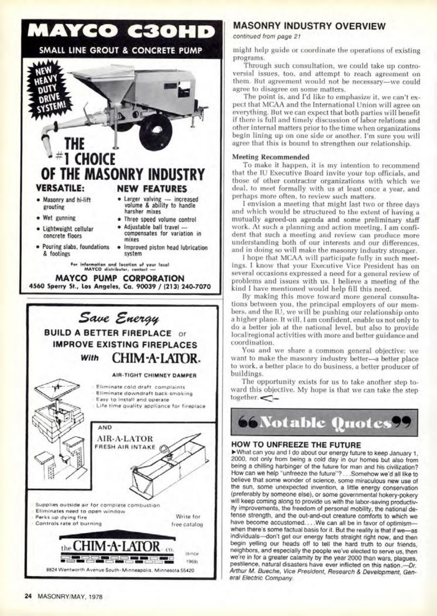 Masonry Magazine May 1978 Page. 24