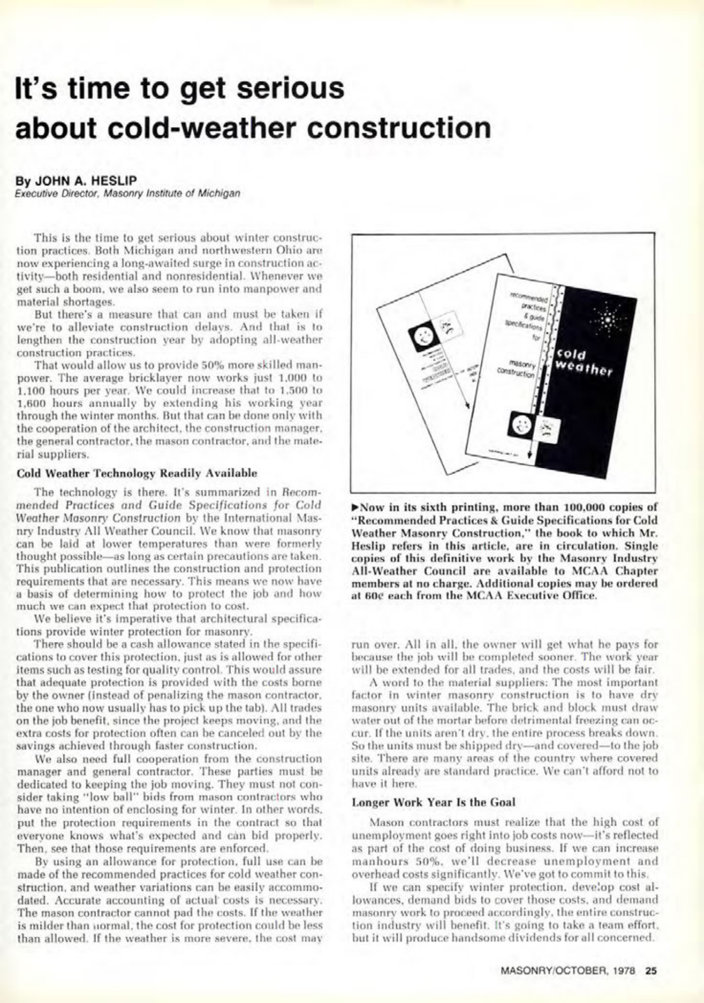 Masonry Magazine October 1978 Page. 25