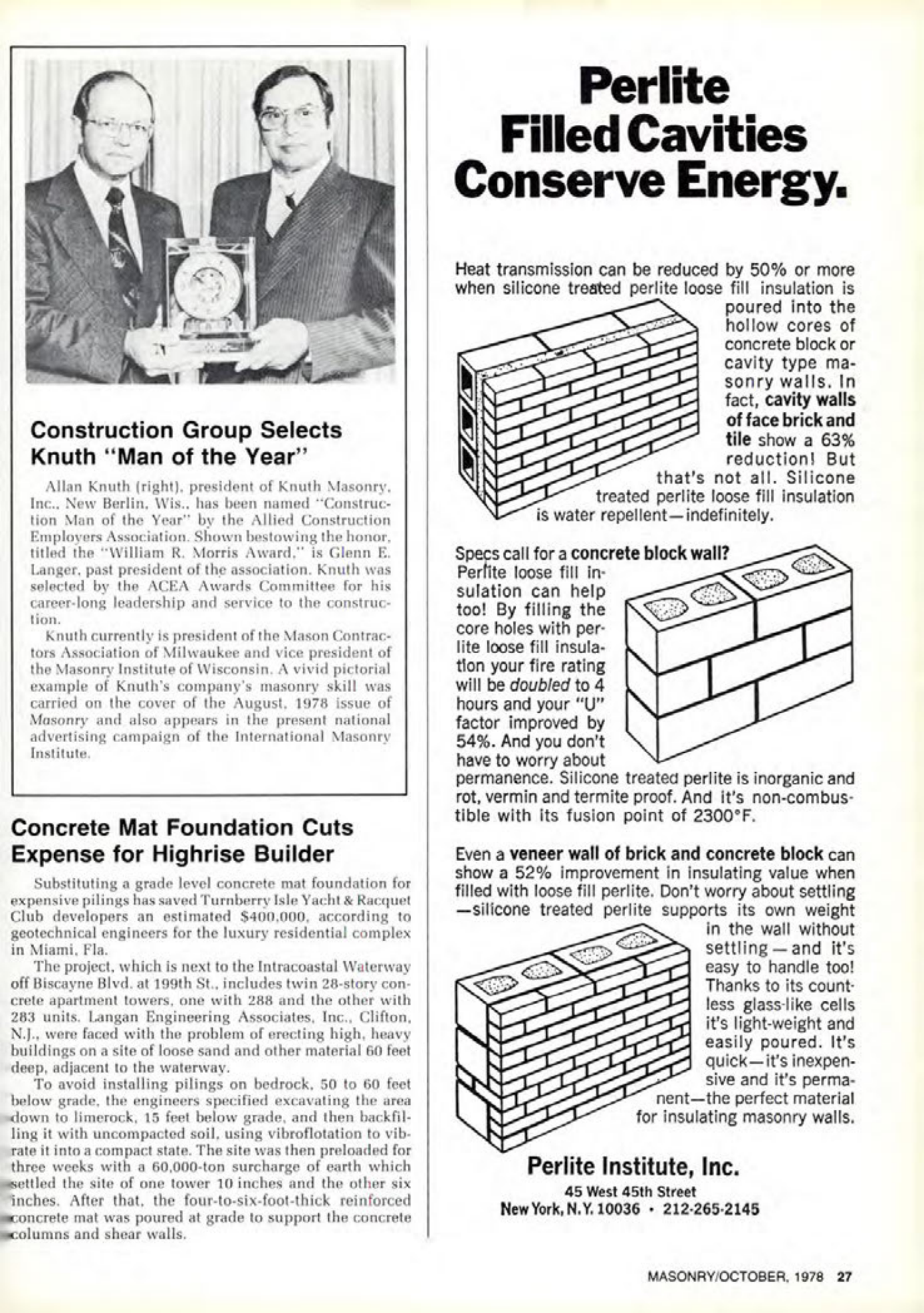 Masonry Magazine October 1978 Page. 27